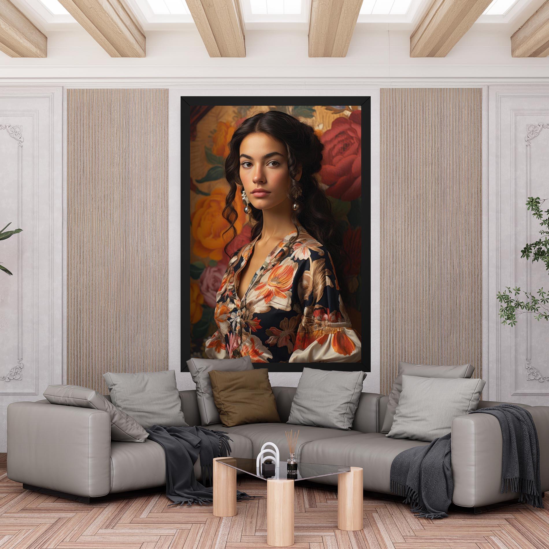 Tablou Canvas Floral Dress Lady mockup 6