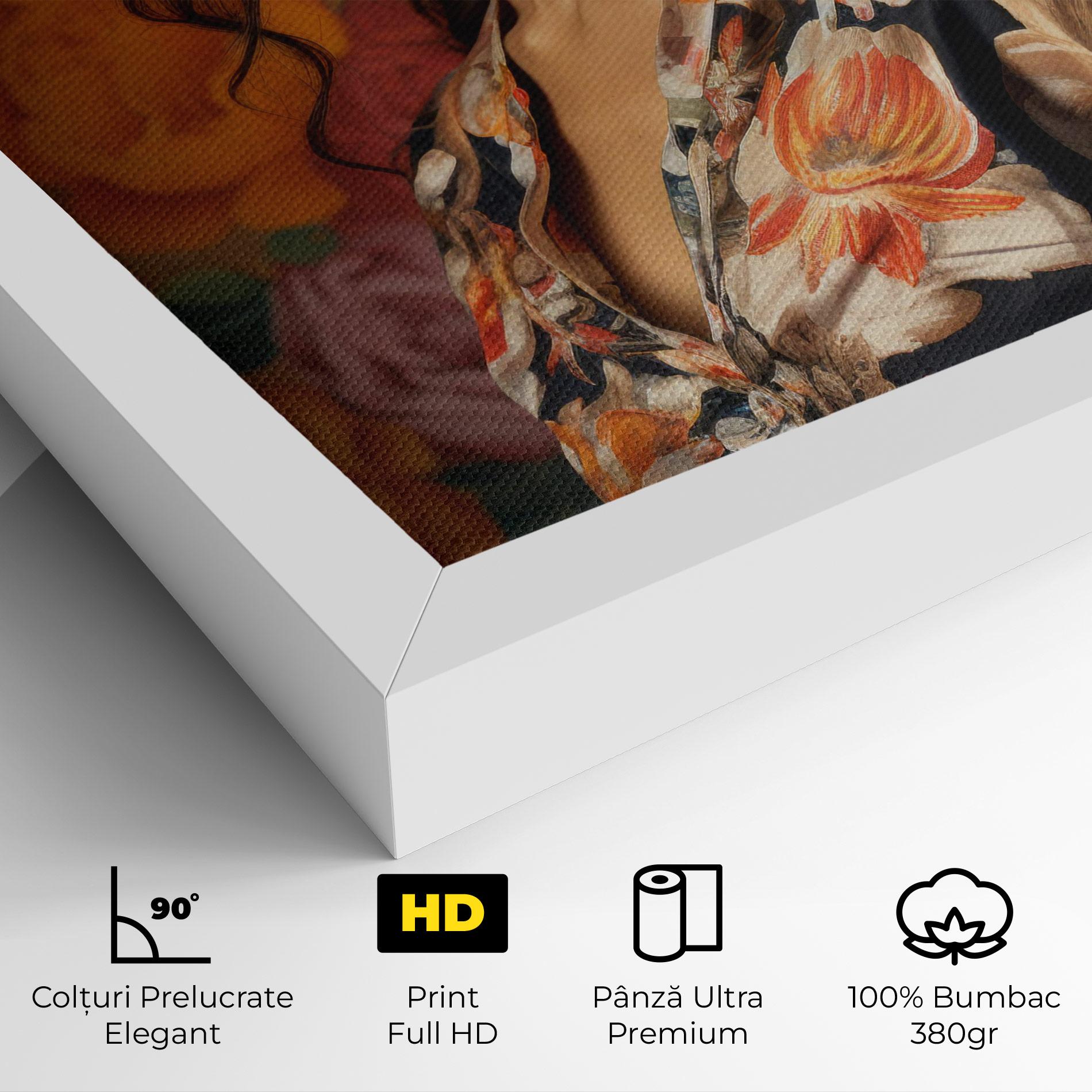 Tablou Canvas Floral Dress Lady mockup 4