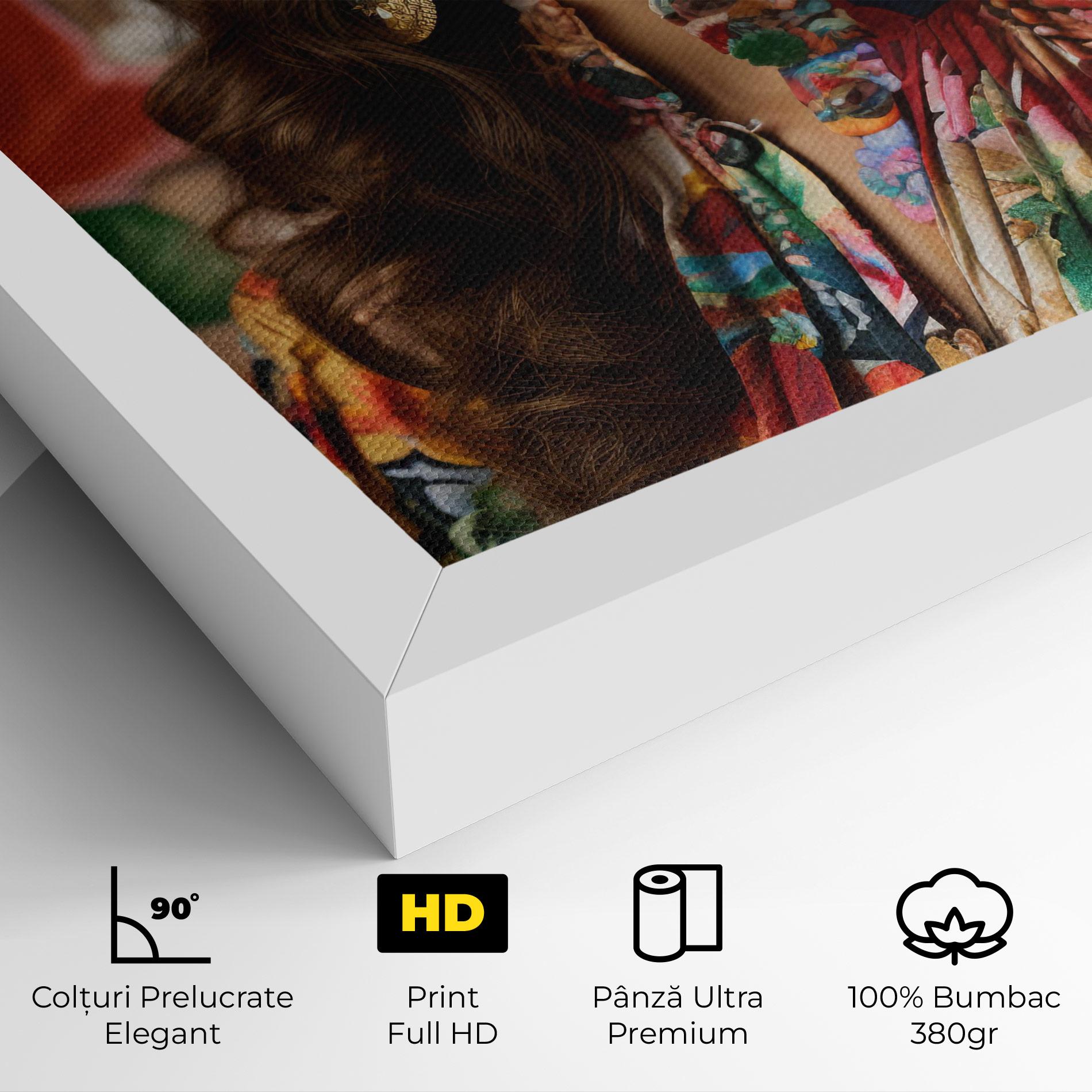 Tablou Canvas Floral Dress Long Hair mockup 4