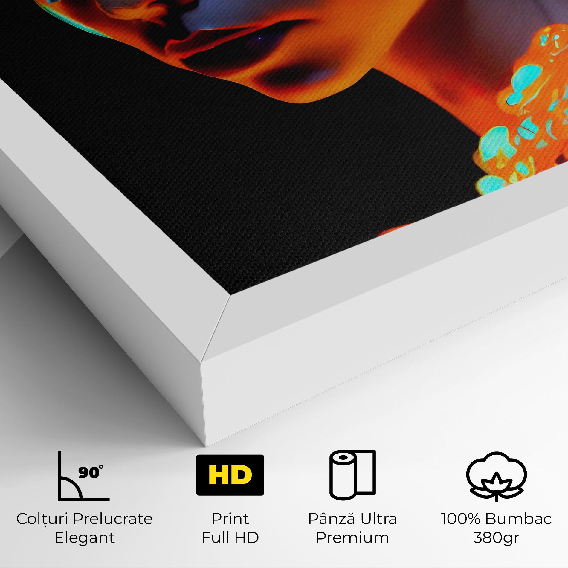 Tablou Canvas Glowing Face Paint mockup 4
