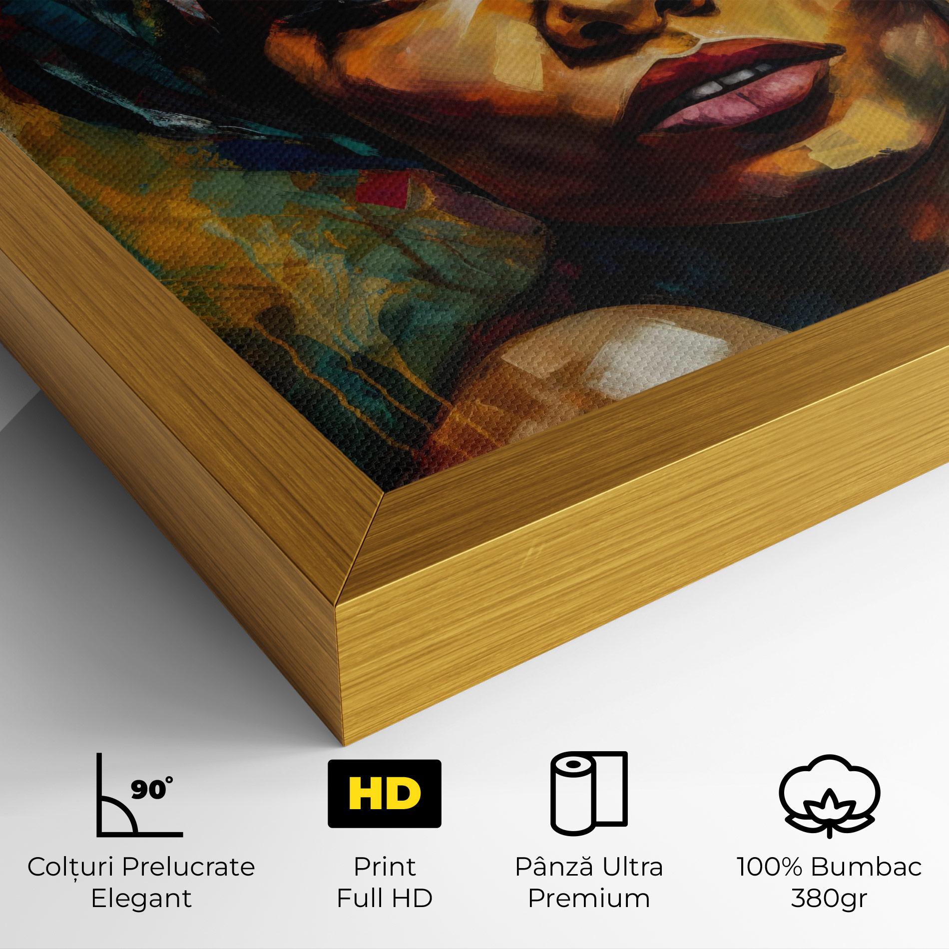 Tablou Canvas African Woman Looking mockup 4