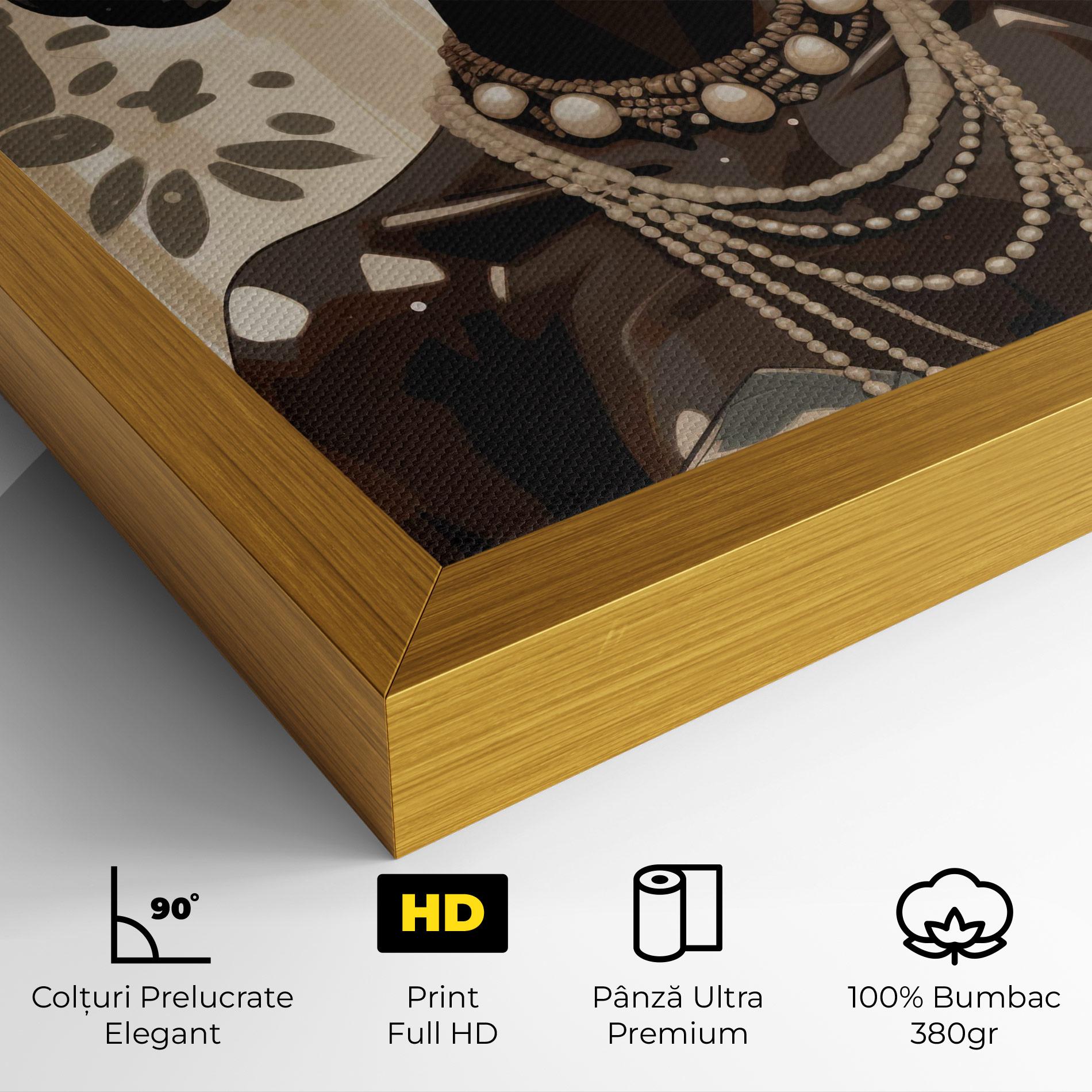 Tablou Canvas African Woman On Cream mockup 4