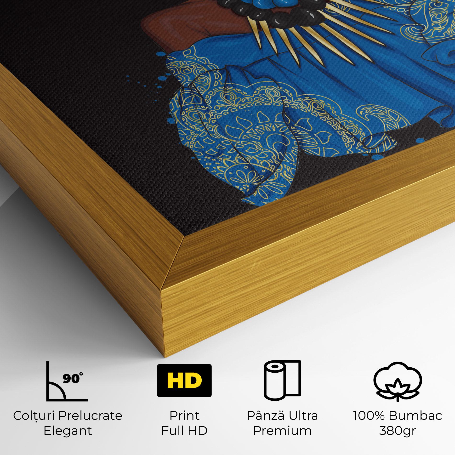 Tablou Canvas Blue African Outfit mockup 4