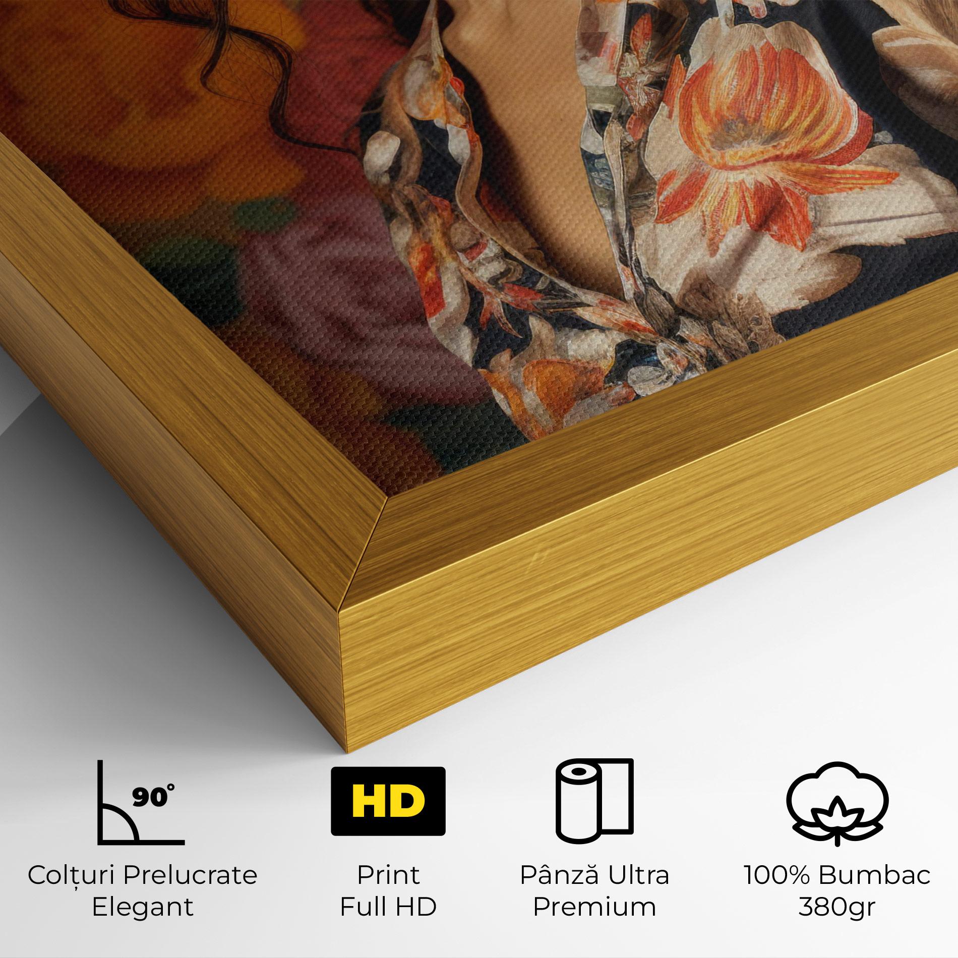 Tablou Canvas Floral Dress Lady mockup 4