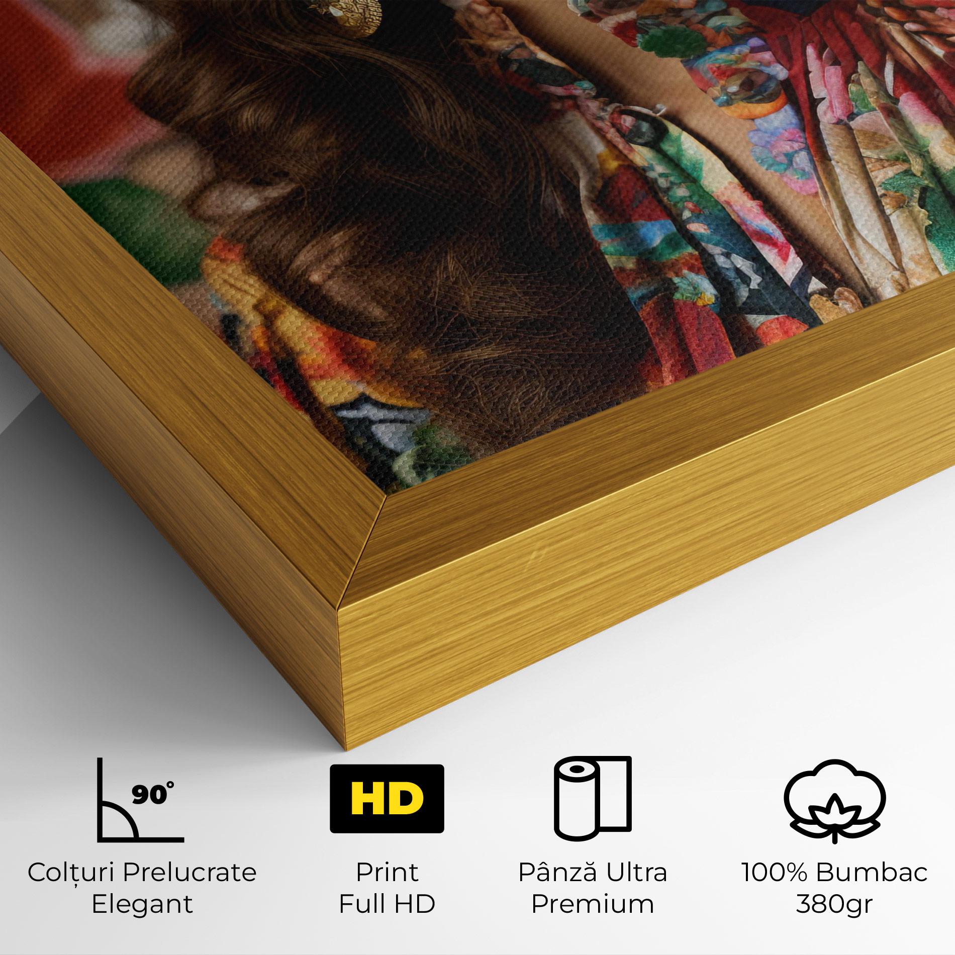 Tablou Canvas Floral Dress Long Hair mockup 4