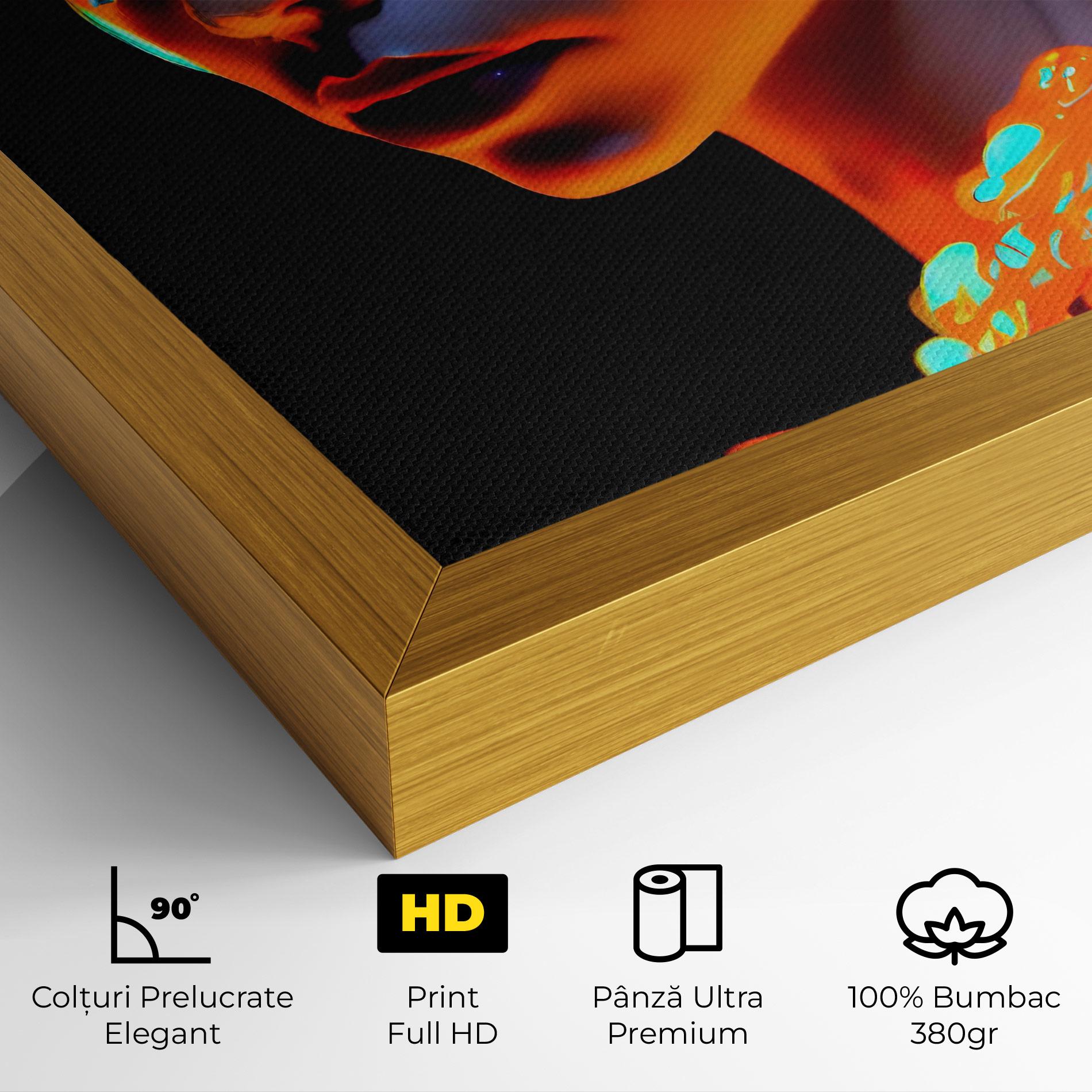 Tablou Canvas Glowing Face Paint mockup 4