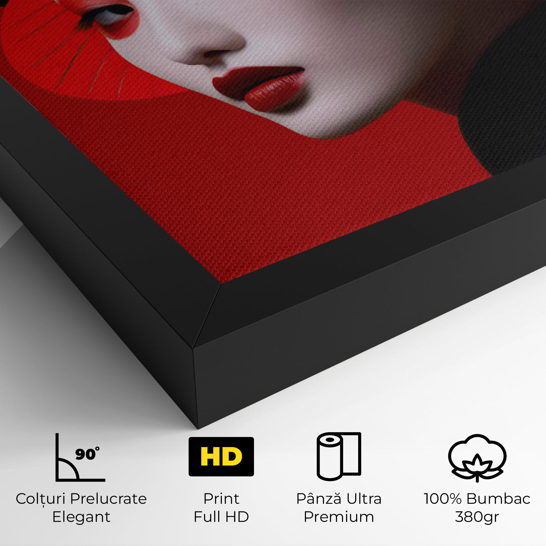 Tablou Canvas Asiatic Red Makeup mockup 4