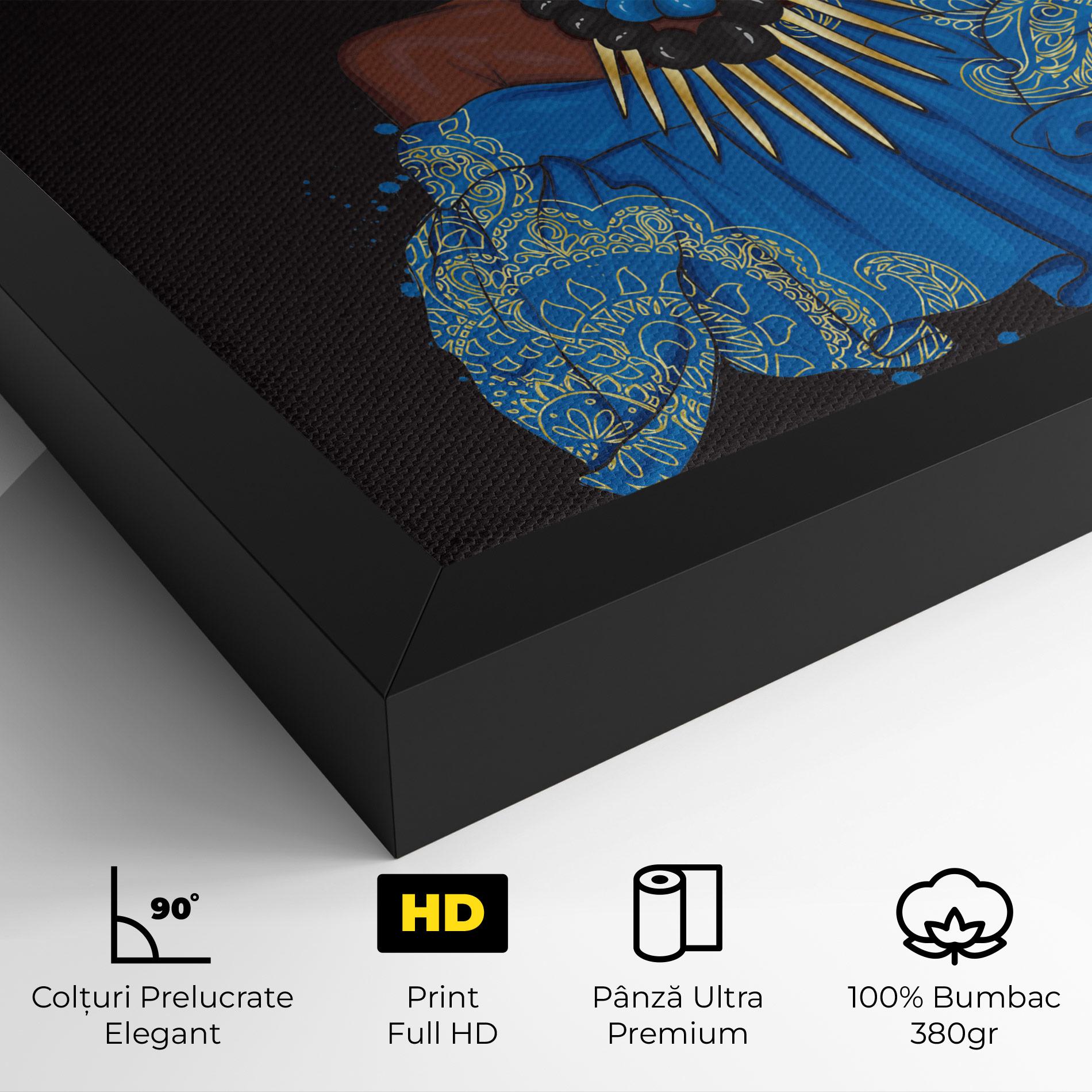 Tablou Canvas Blue African Outfit mockup 4