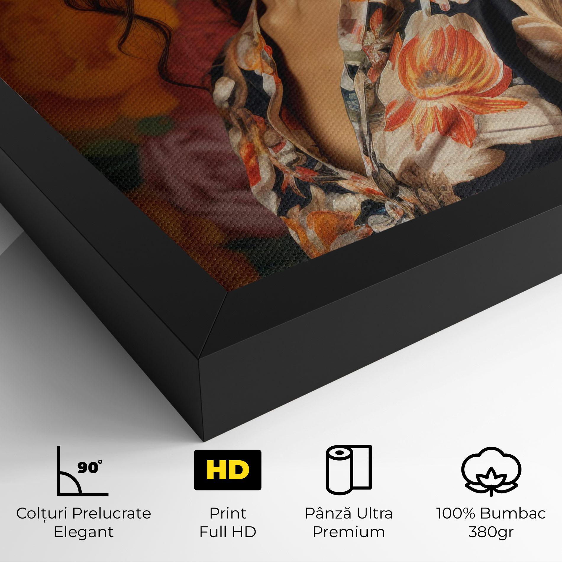 Tablou Canvas Floral Dress Lady mockup 4