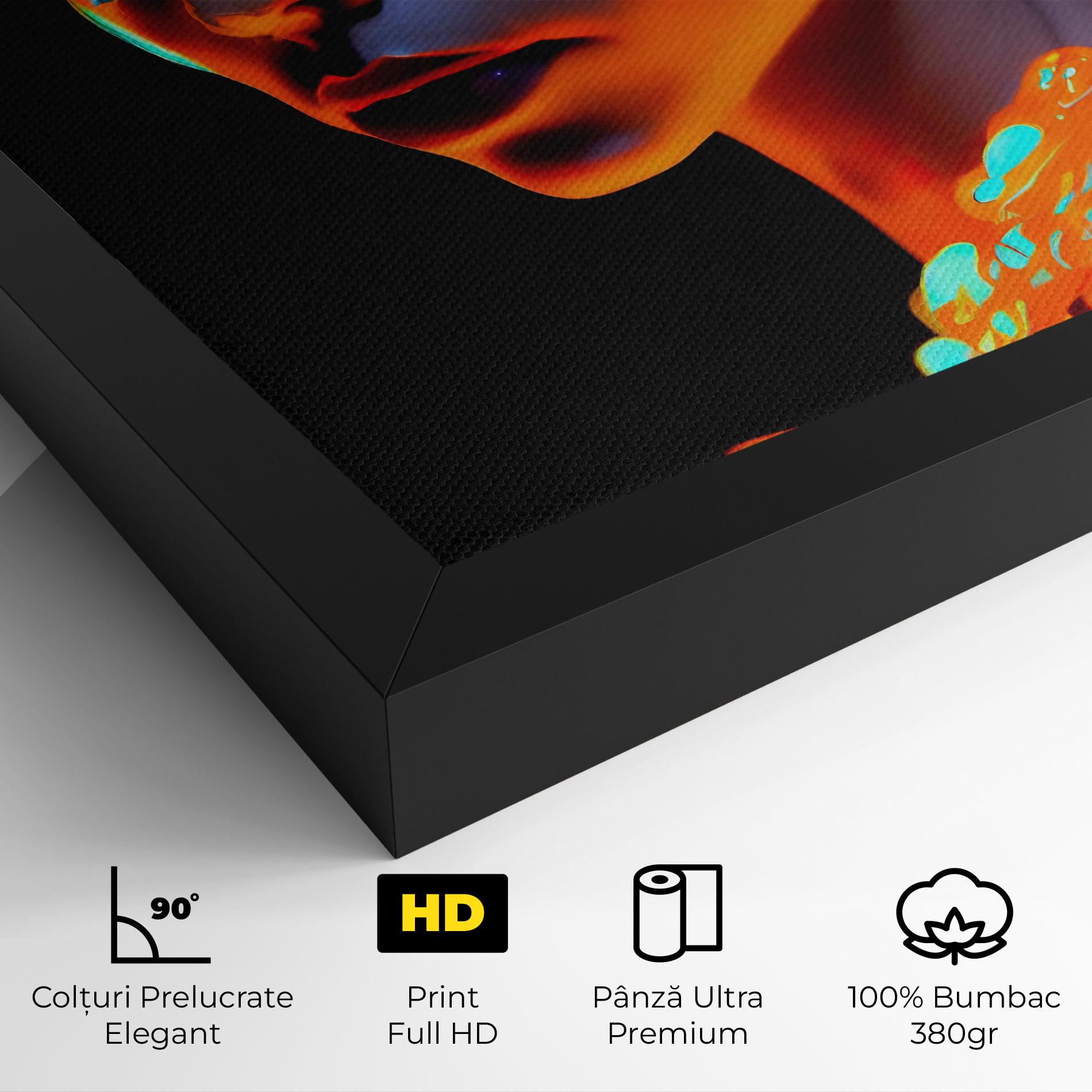 Tablou Canvas Glowing Face Paint mockup 4