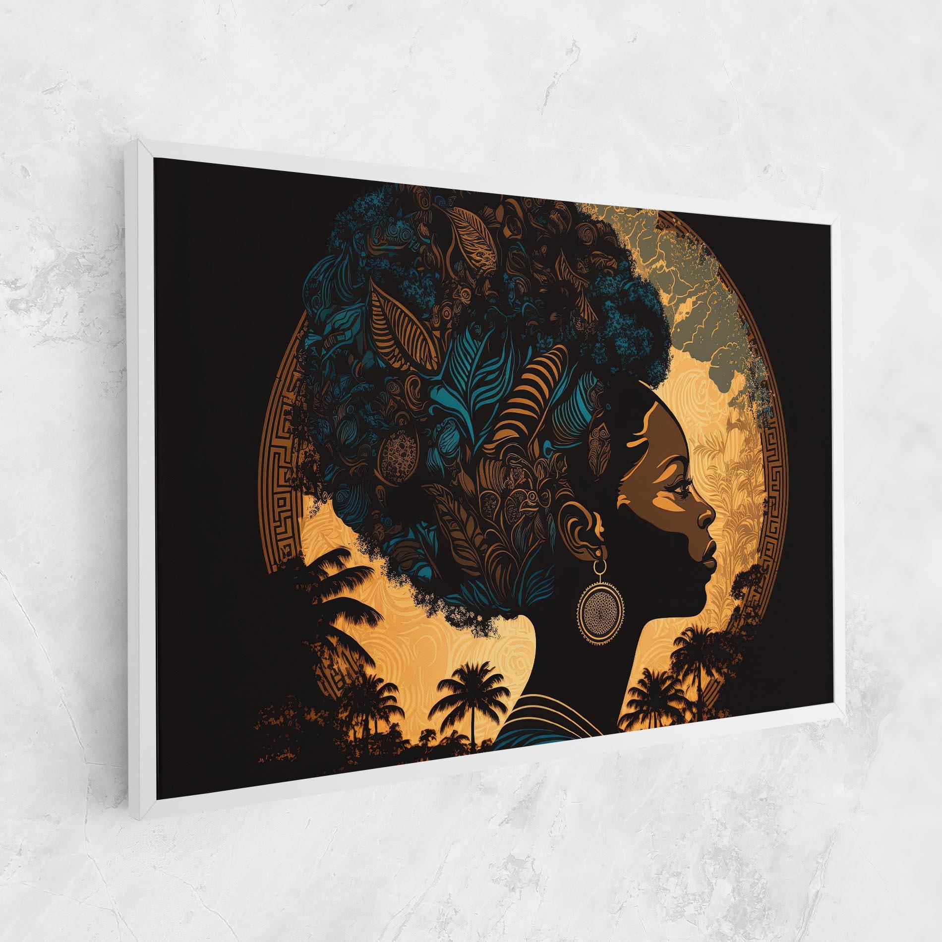 Tablou Canvas African Profile Woman mockup 1