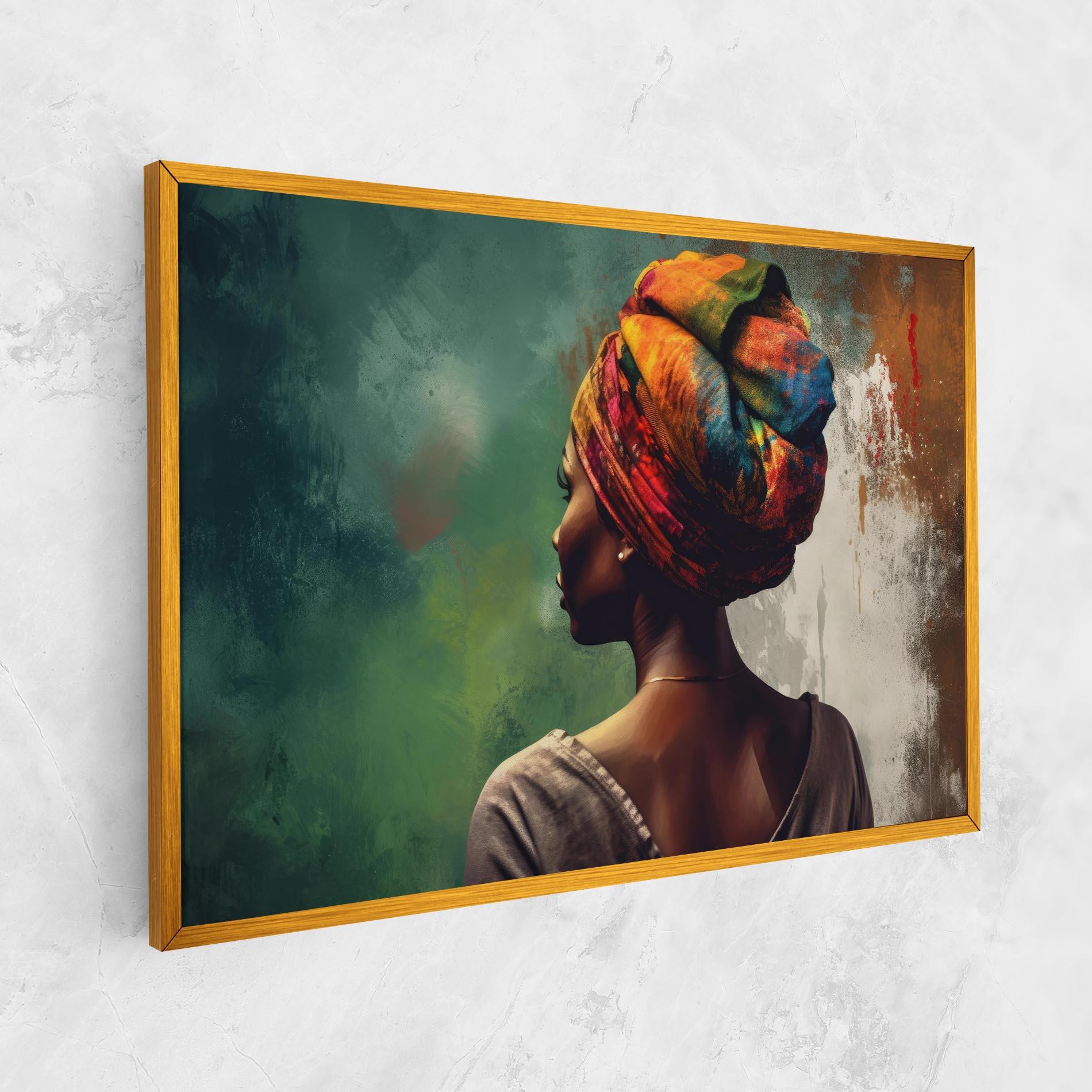 Tablou Canvas Yellow Turban Art mockup 1