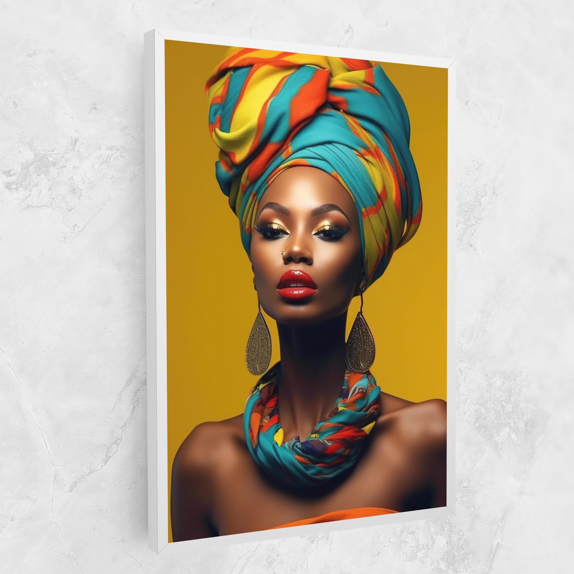 Tablou Canvas African Yellow Portrait mockup 1