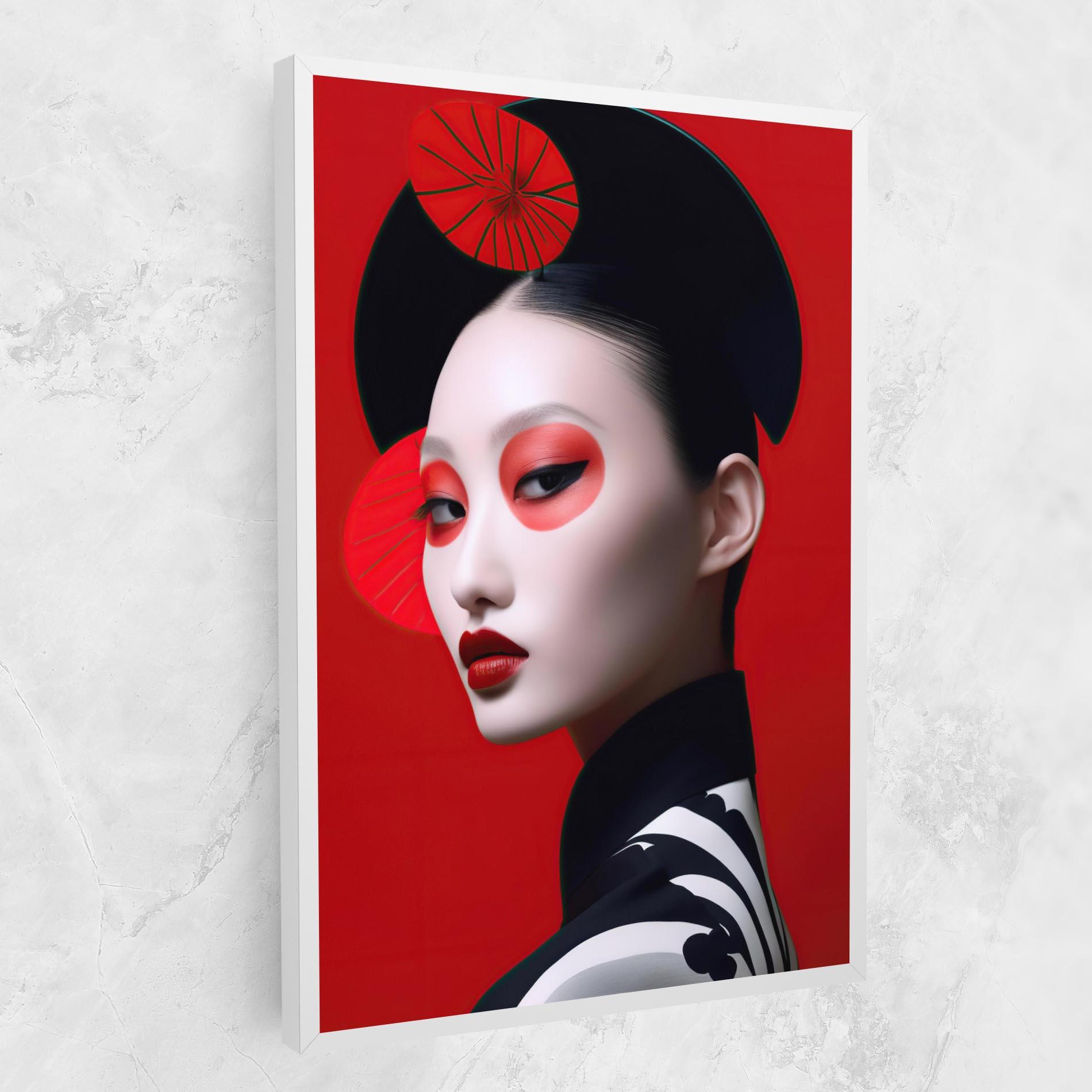 Tablou Canvas Asiatic Red Makeup mockup 1