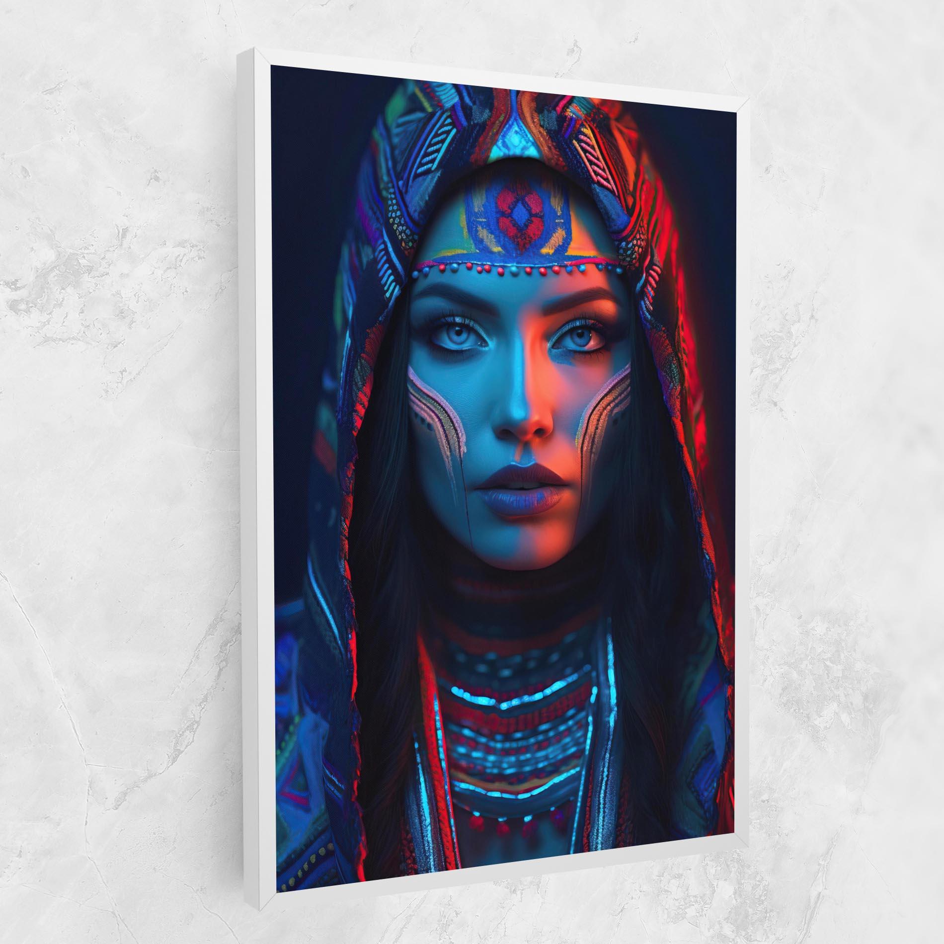 Tablou Canvas Blue Red Light Hood mockup 1