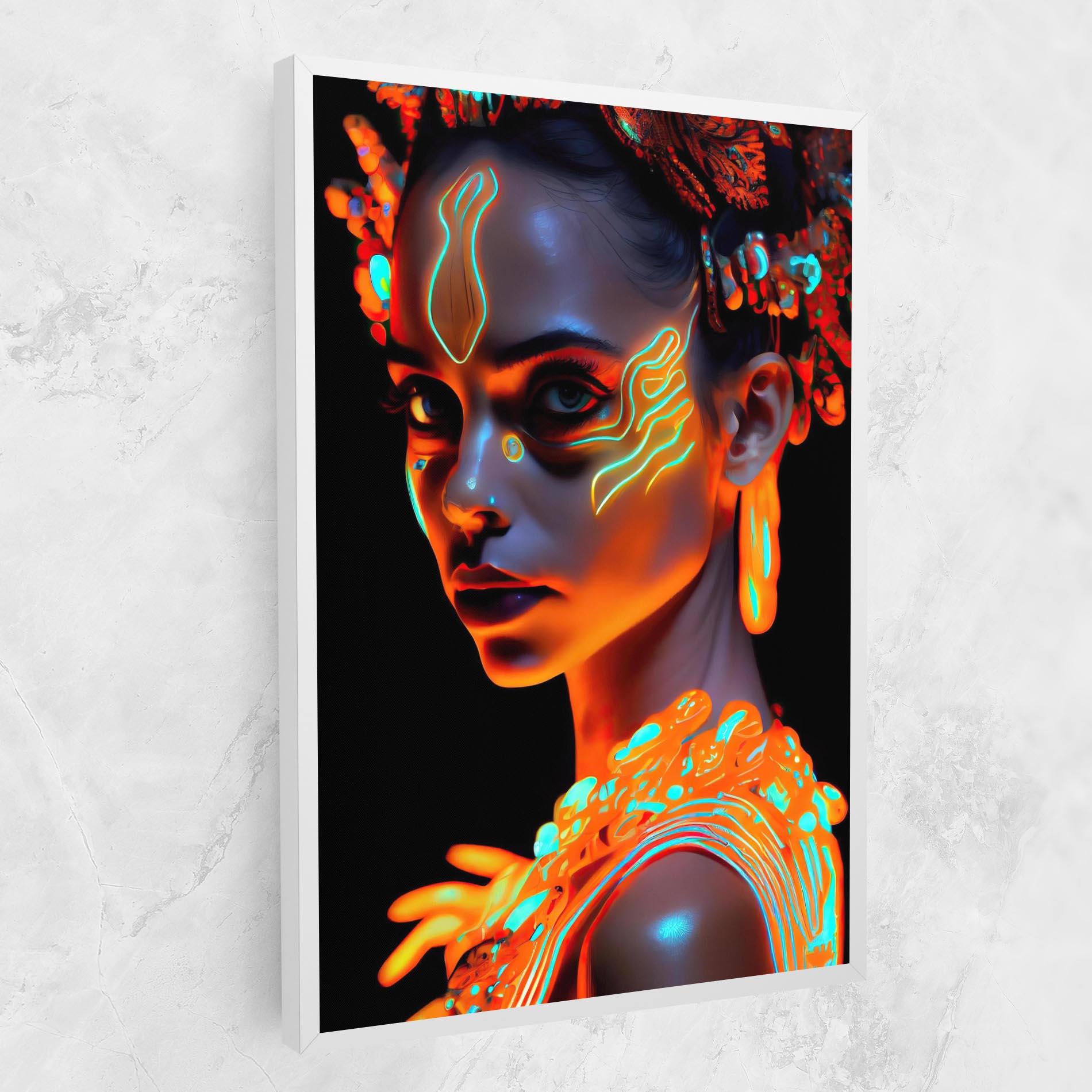 Tablou Canvas Glowing Face Paint mockup 1