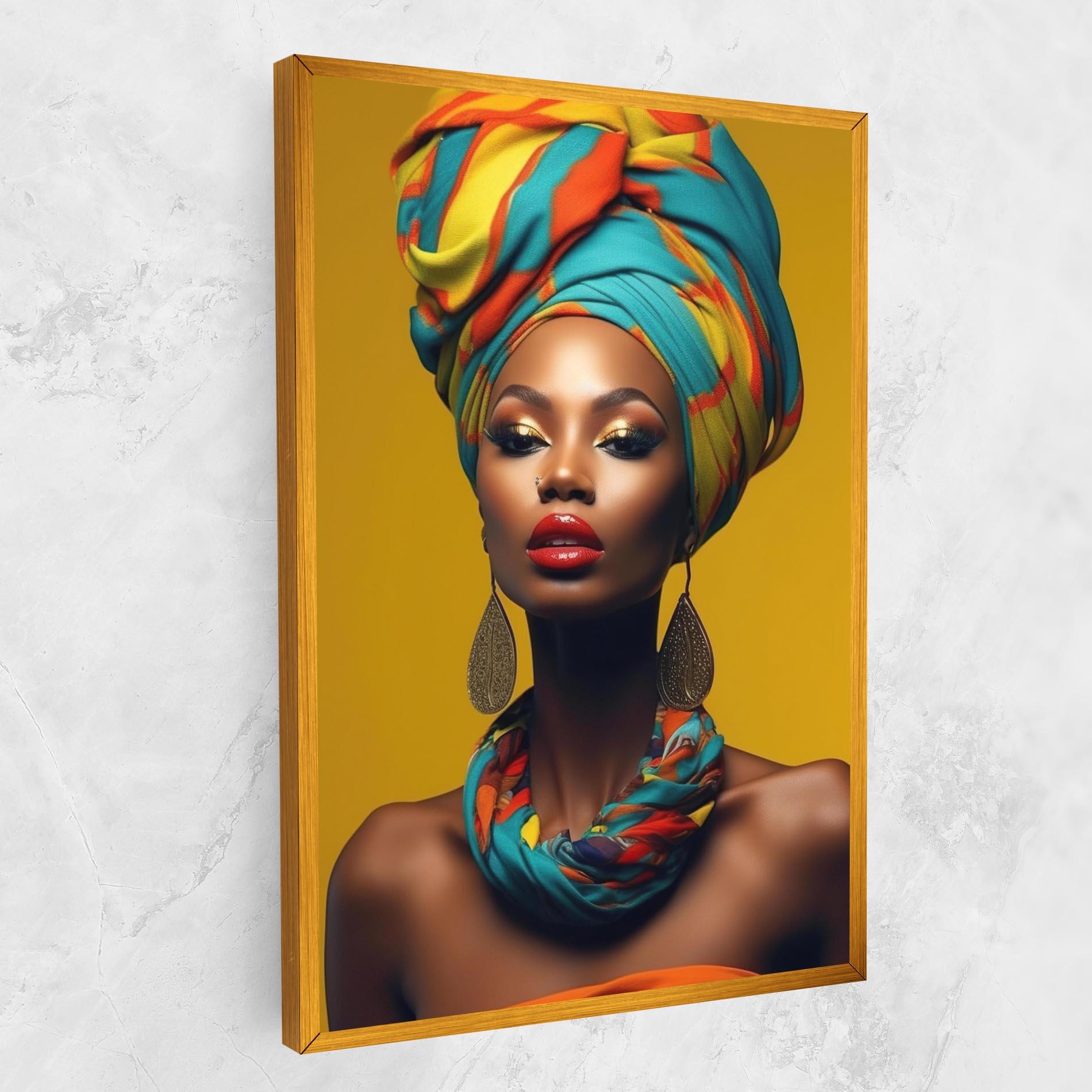 Tablou Canvas African Yellow Portrait mockup 1