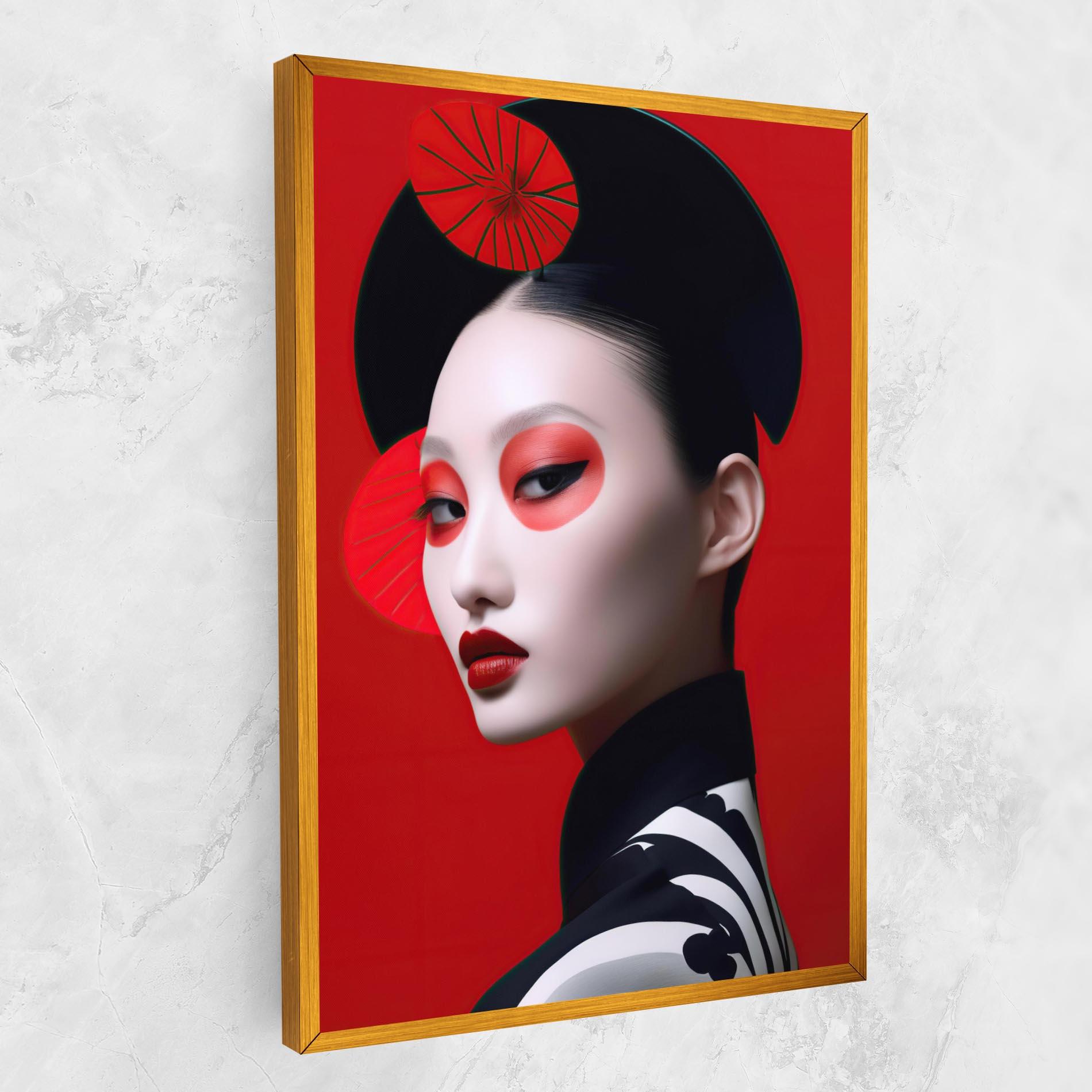 Tablou Canvas Asiatic Red Makeup mockup 1