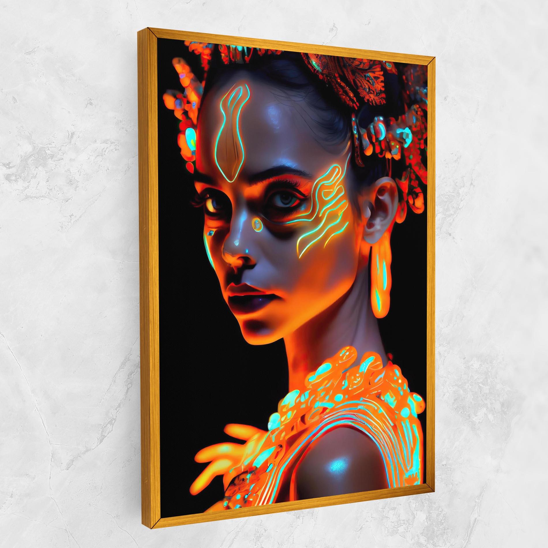 Tablou Canvas Glowing Face Paint mockup 1