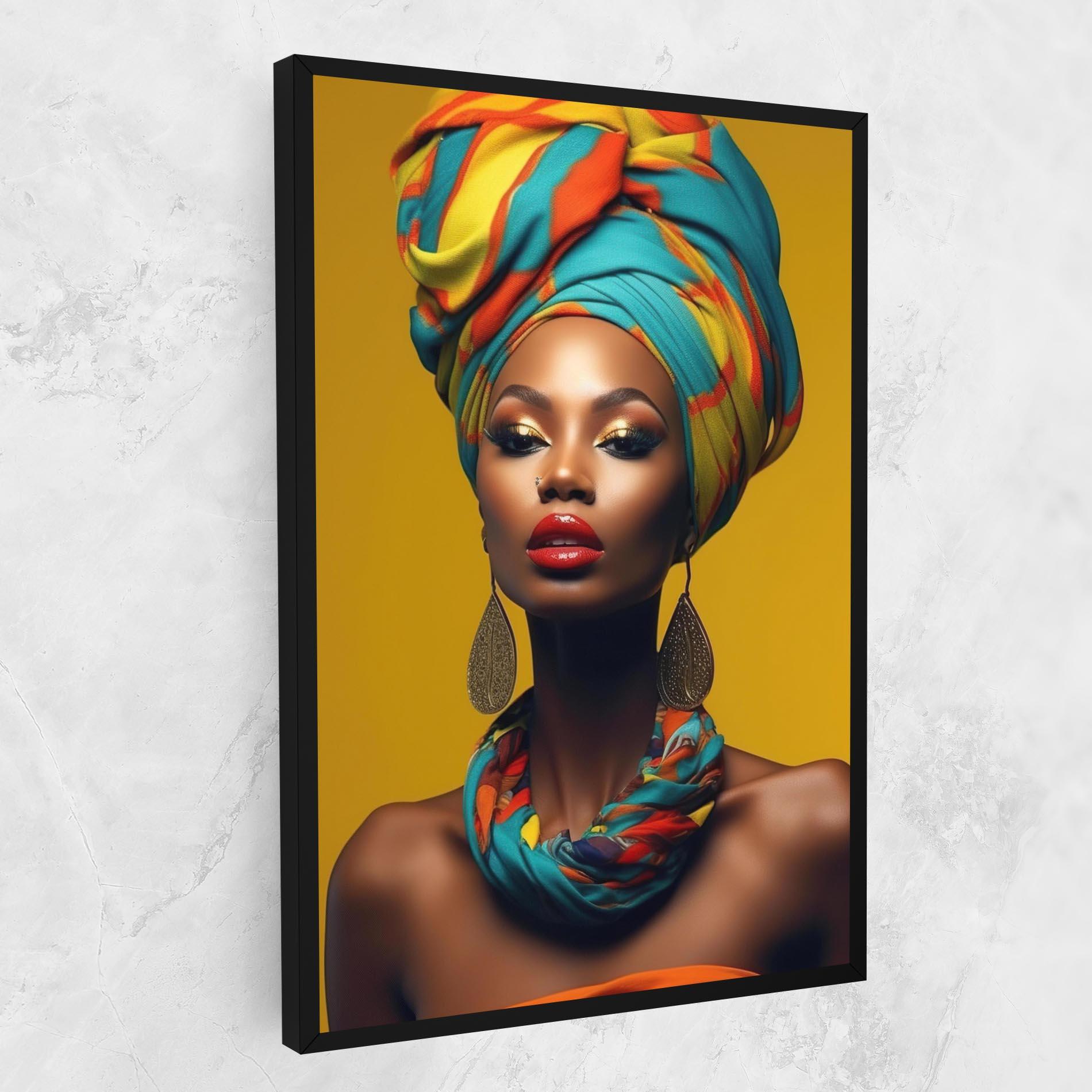 Tablou Canvas African Yellow Portrait mockup 1