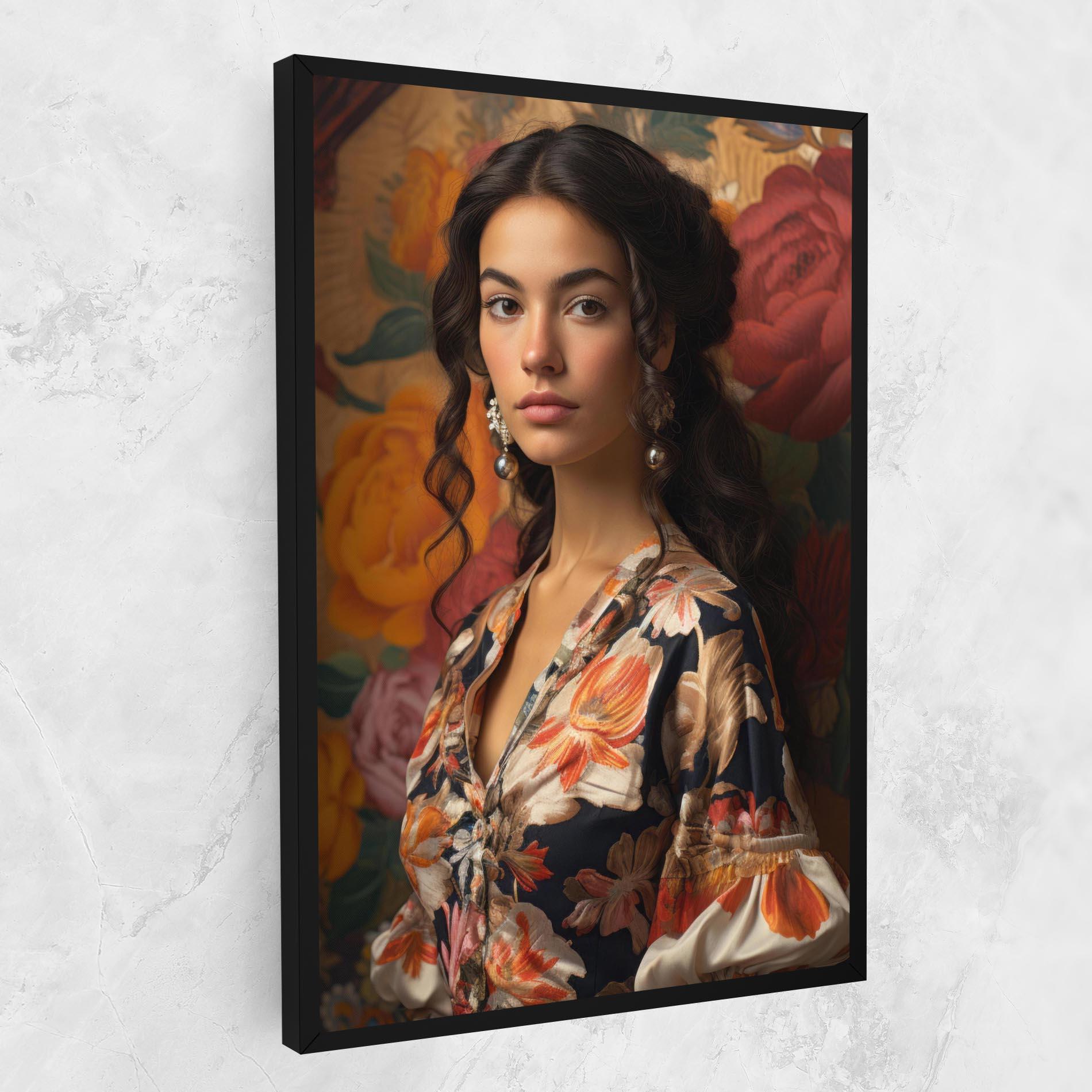 Tablou Canvas Floral Dress Lady mockup 1