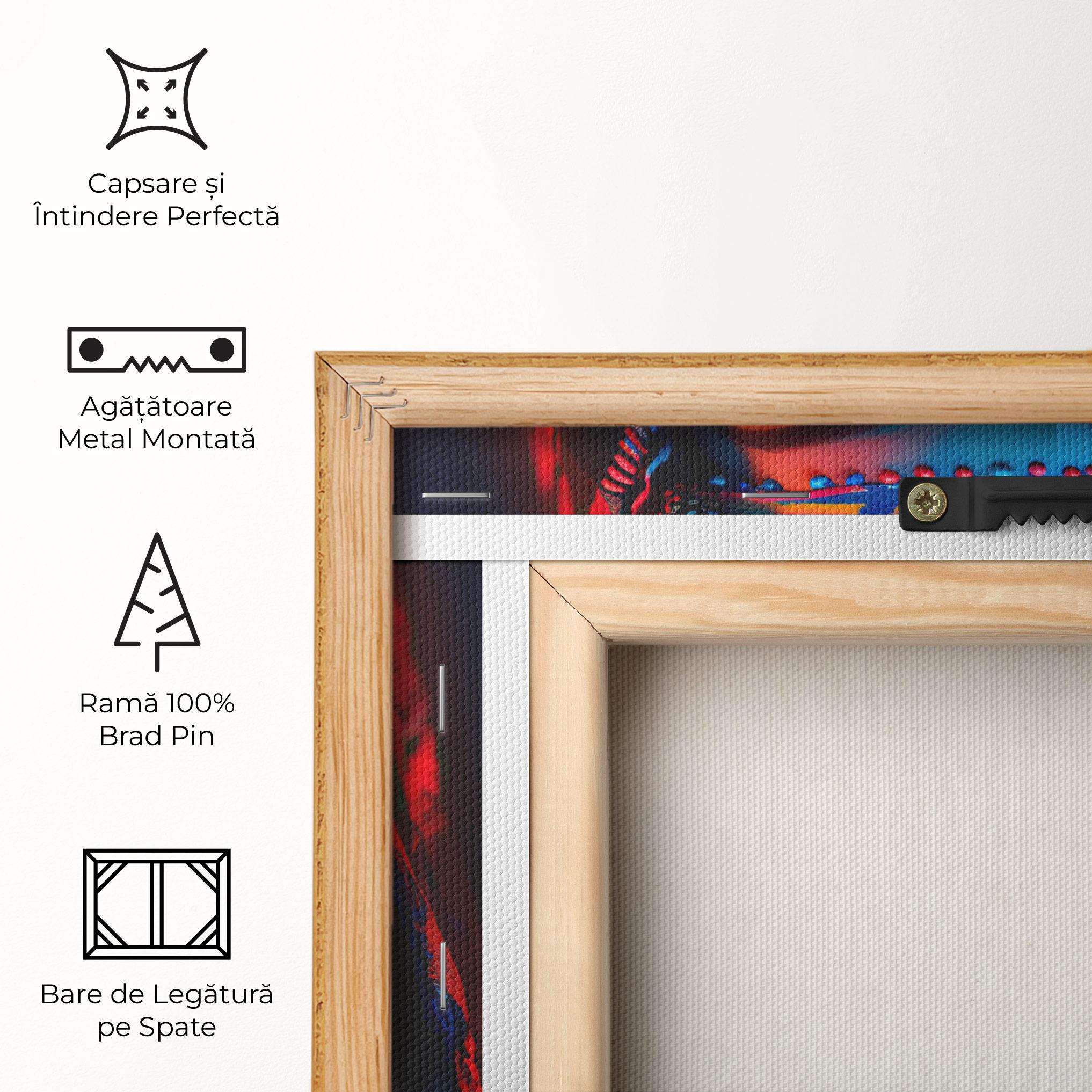 Tablou Canvas Blue Red Light Hood mockup 5