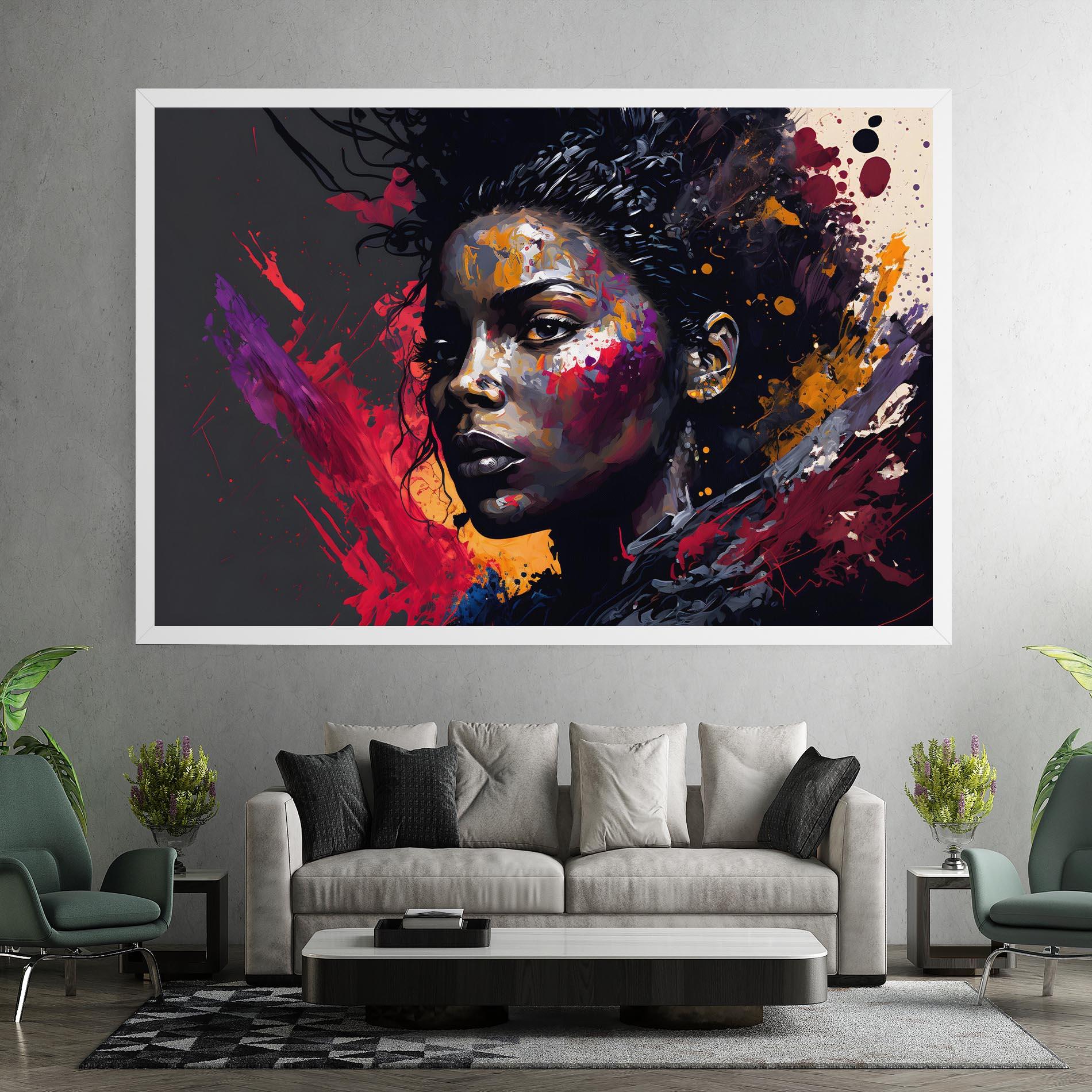 Tablou Canvas African Woman Splash mockup 7