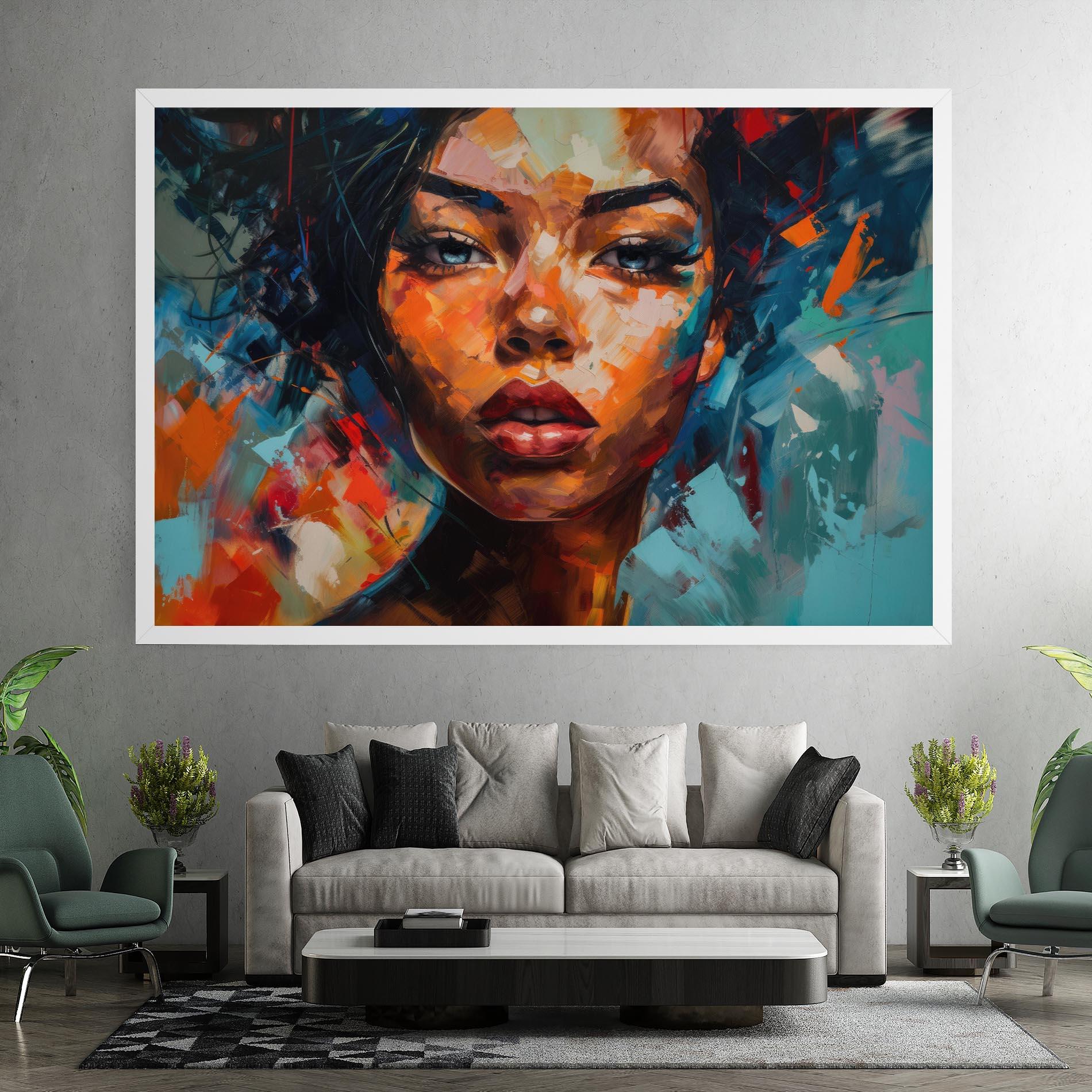 Tablou Canvas Intense Fiery Portrait mockup 7