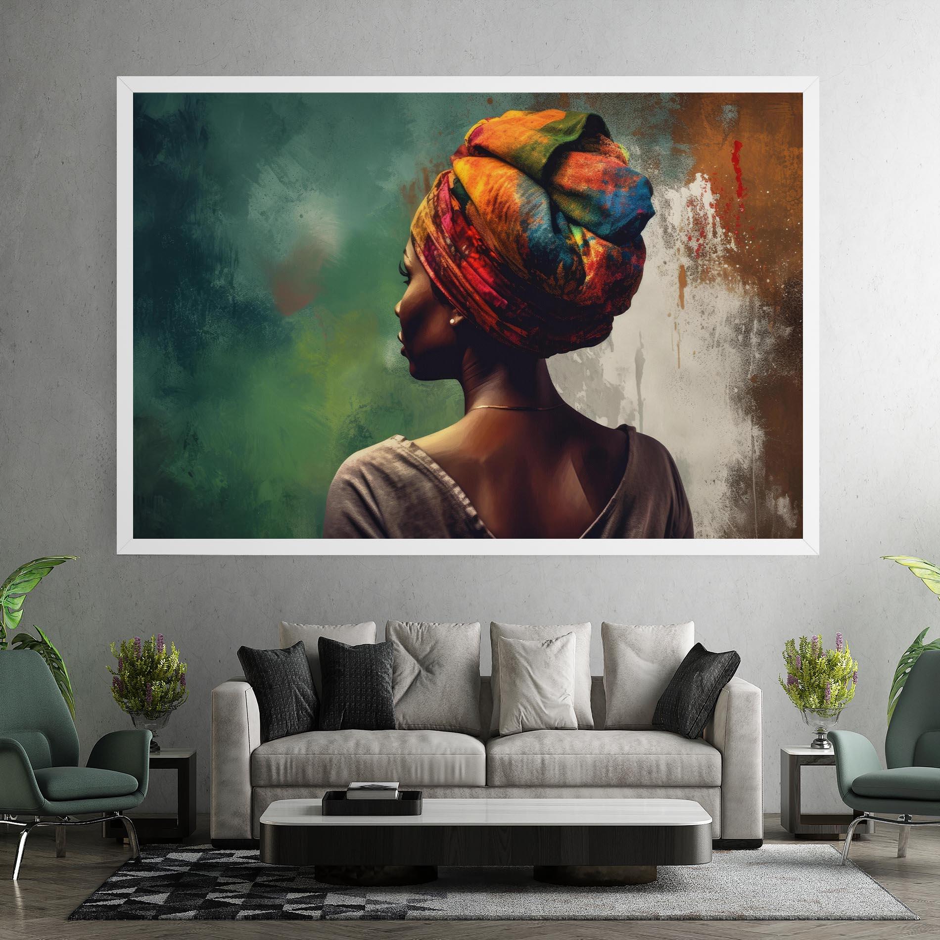 Tablou Canvas Yellow Turban Art mockup 7