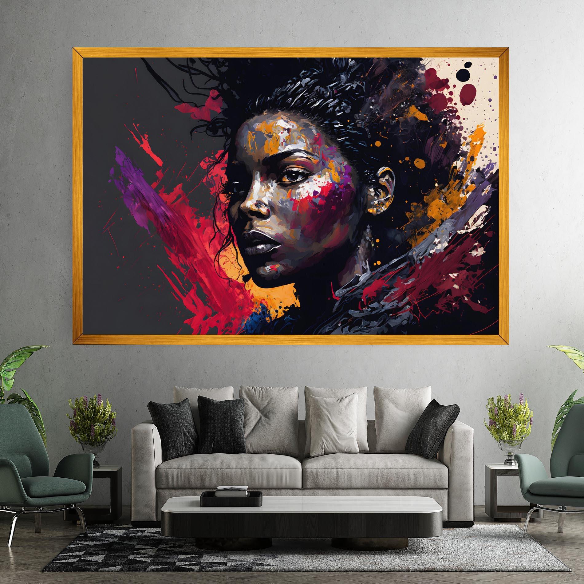 Tablou Canvas African Woman Splash mockup 7