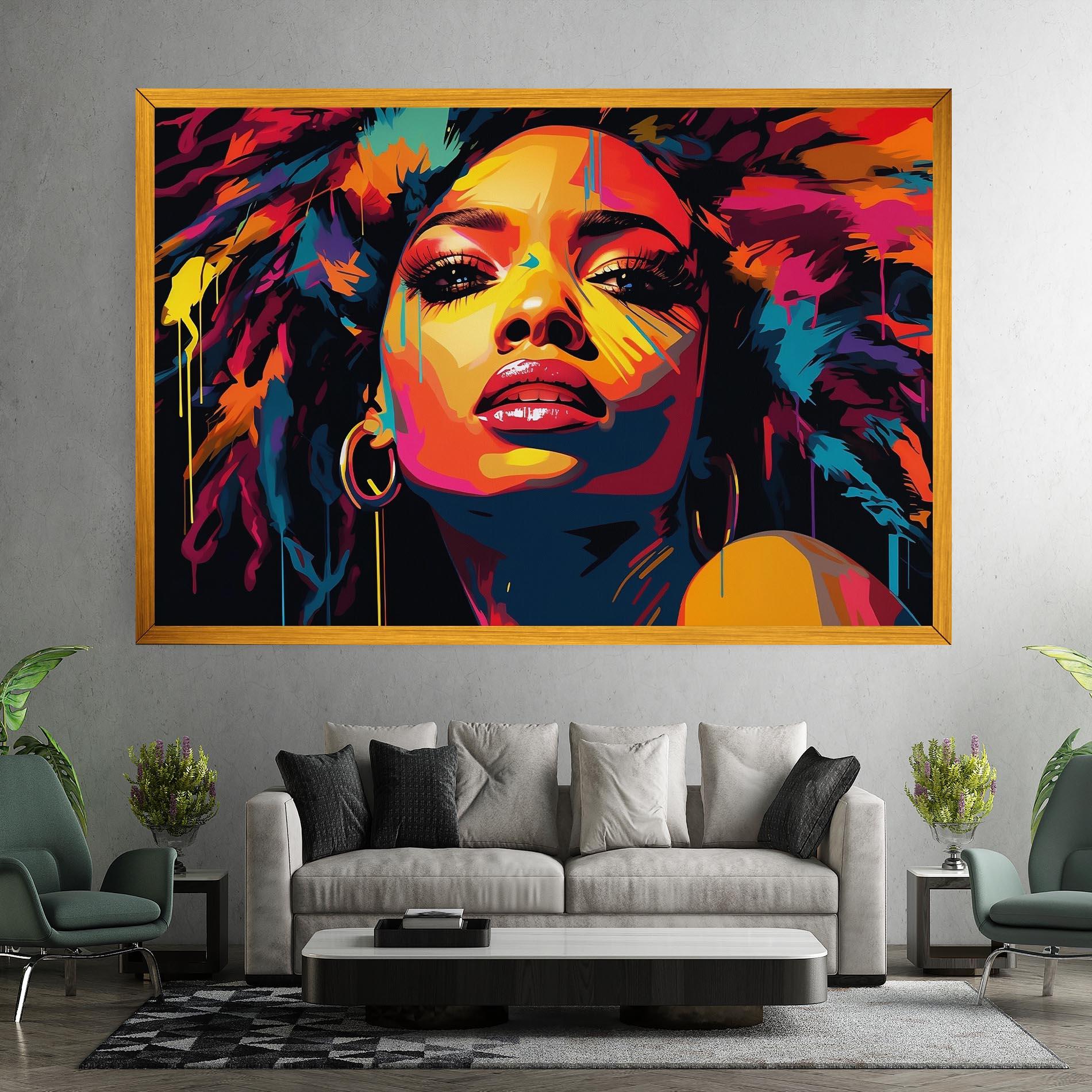 Tablou Canvas Beautiful African Art mockup 7