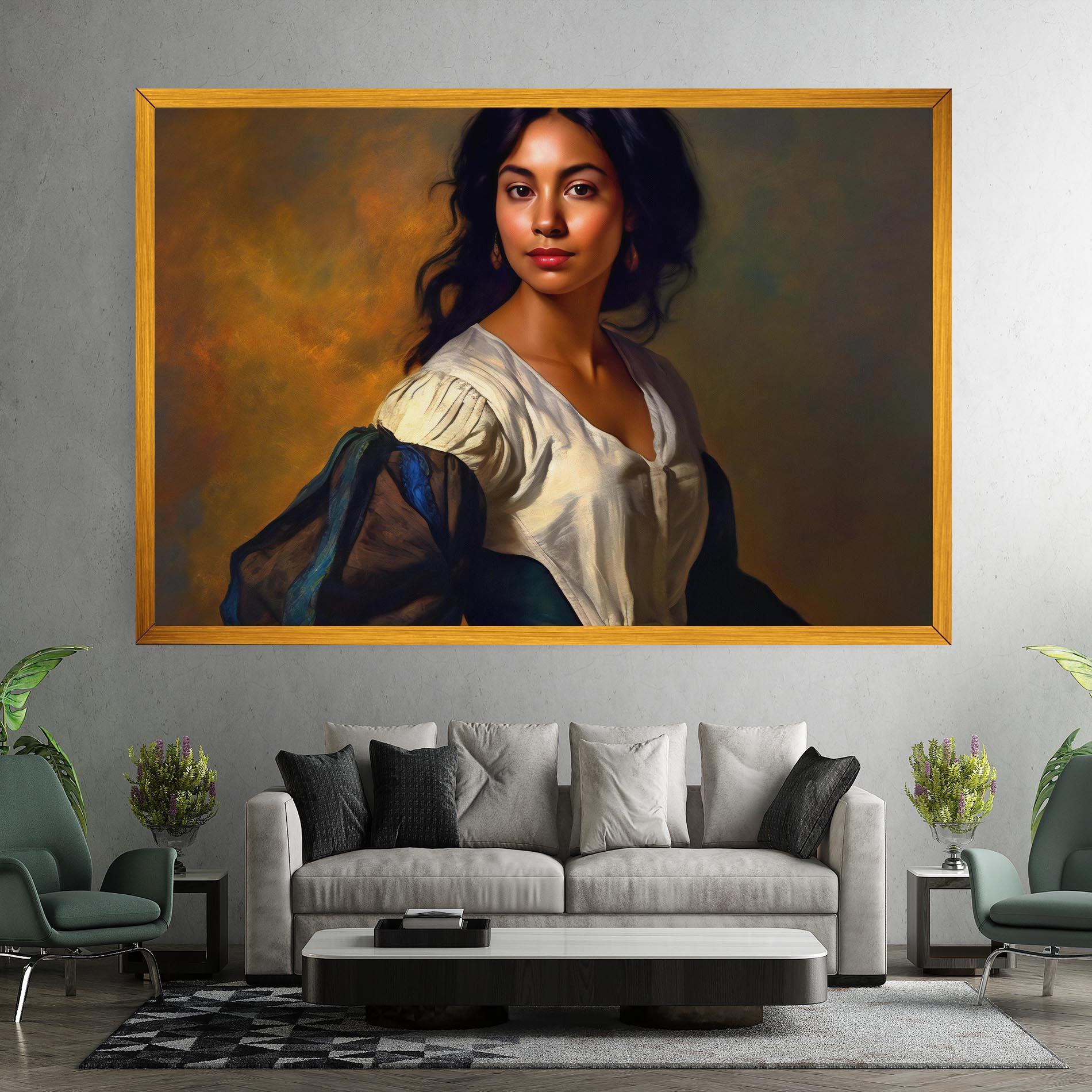 Tablou Canvas Beautiful Brunette Art mockup 7