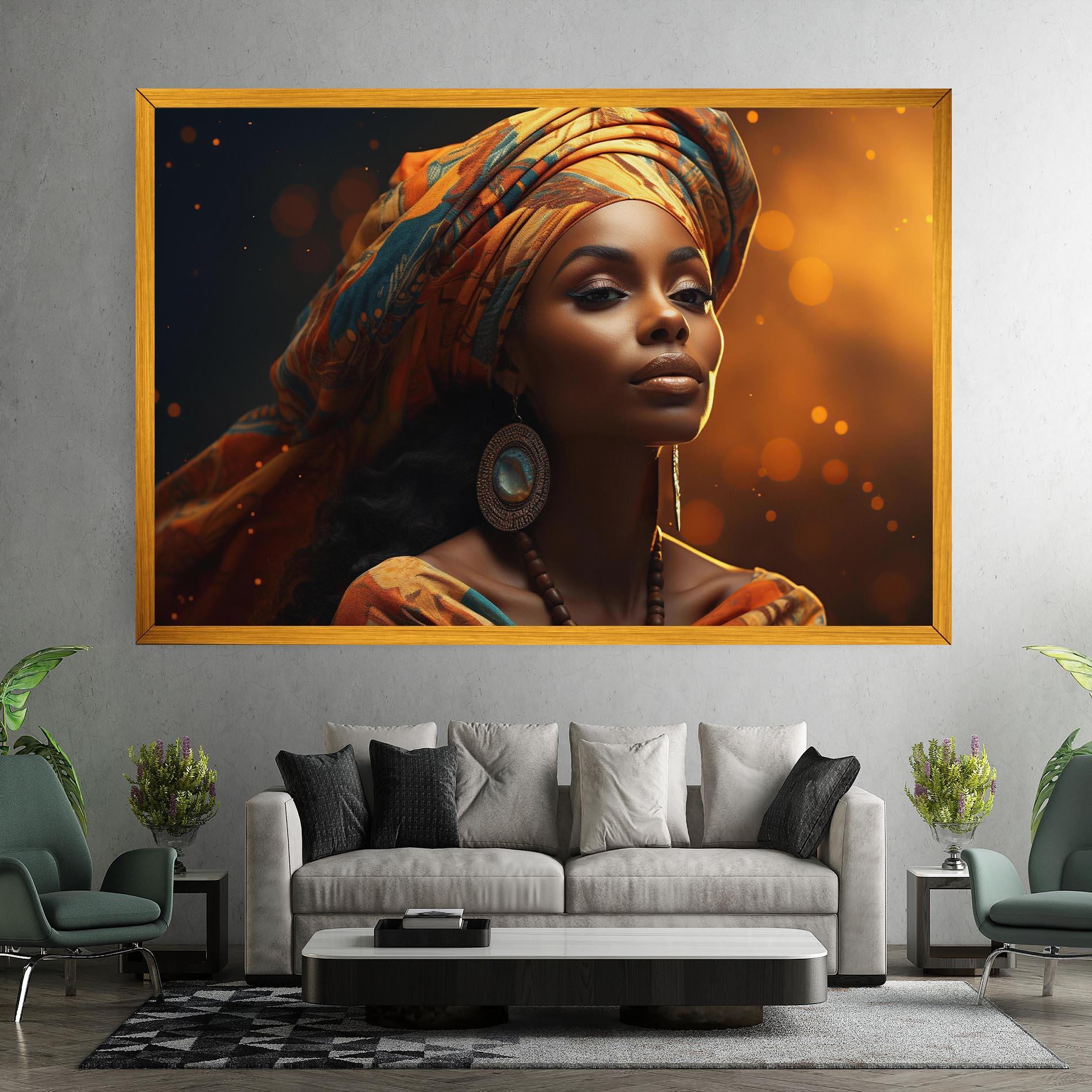 Tablou Canvas Fashion African Portrait mockup 7