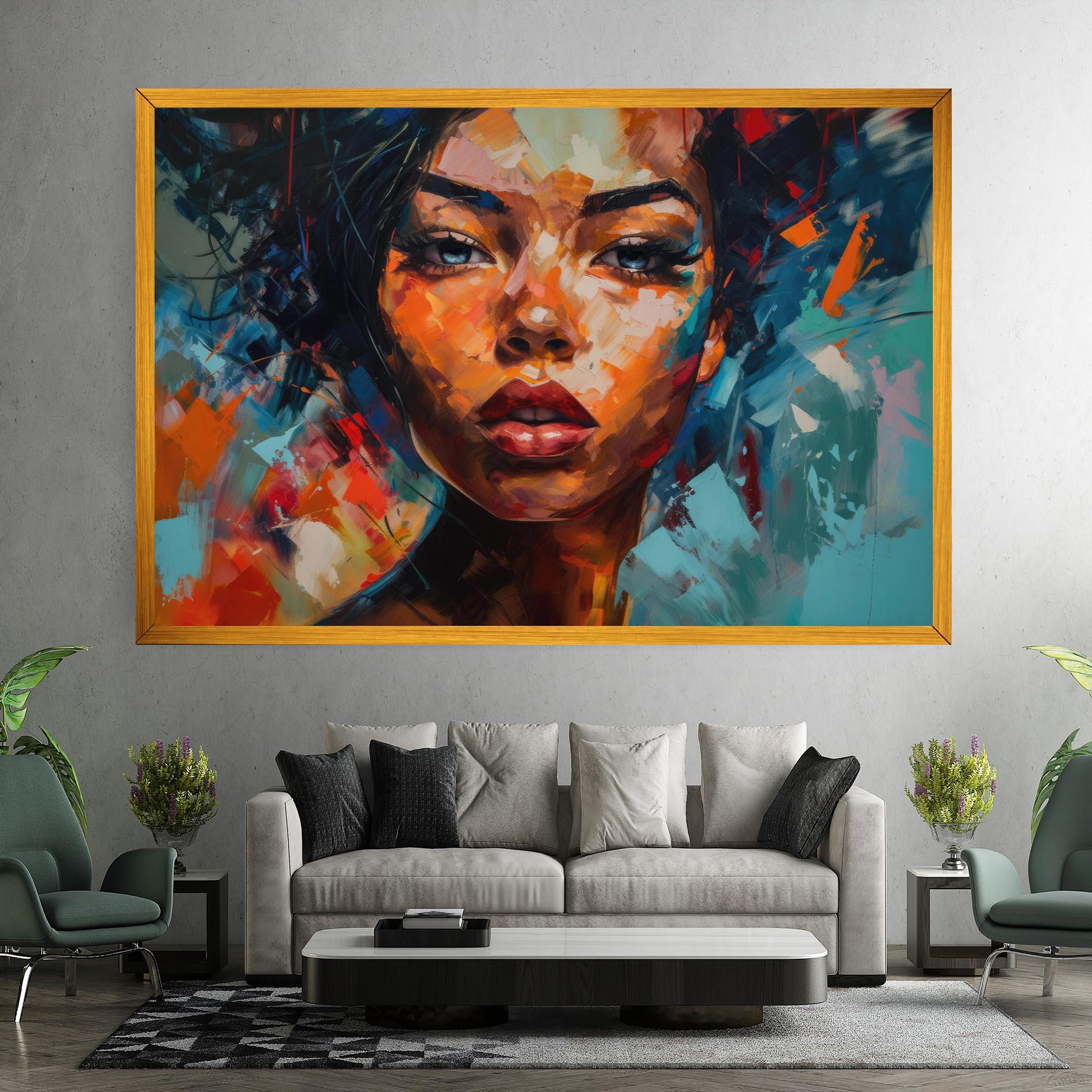 Tablou Canvas Intense Fiery Portrait mockup 7