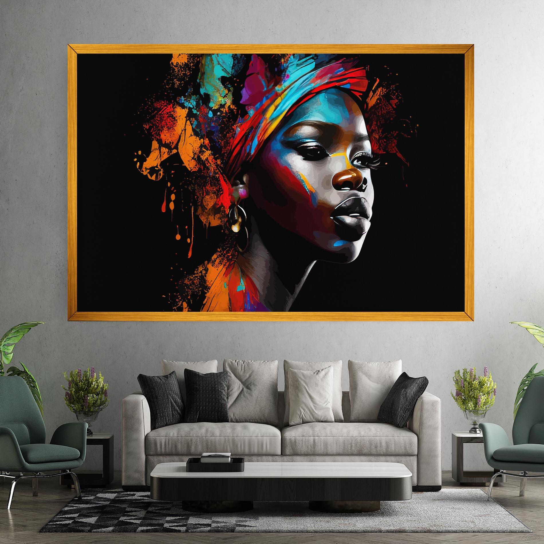 Tablou Canvas Pretty African Art Splash mockup 7
