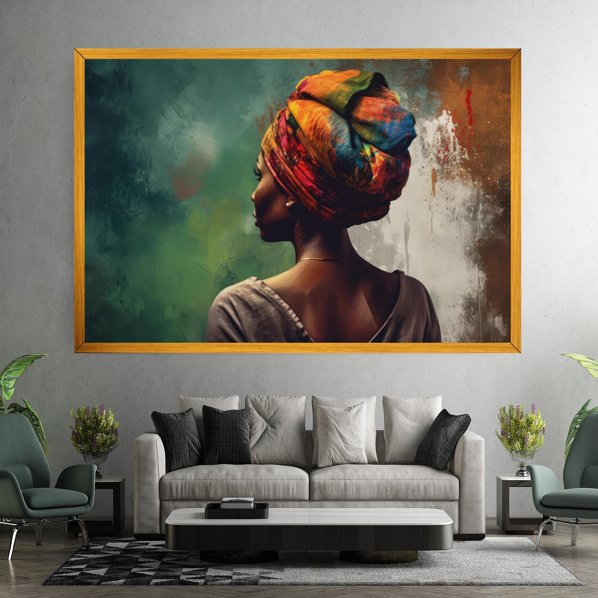 Tablou Canvas Yellow Turban Art mockup 7