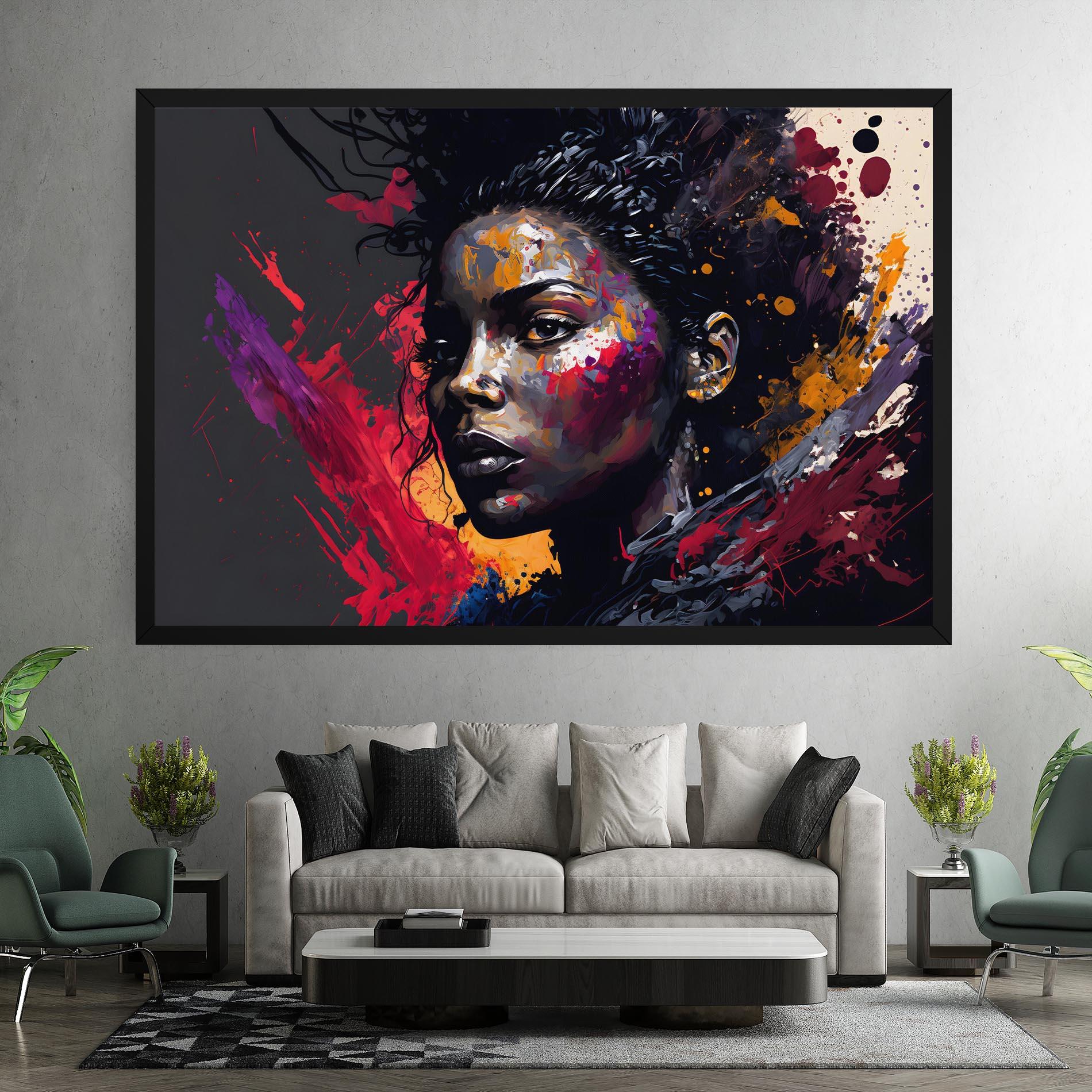Tablou Canvas African Woman Splash mockup 7