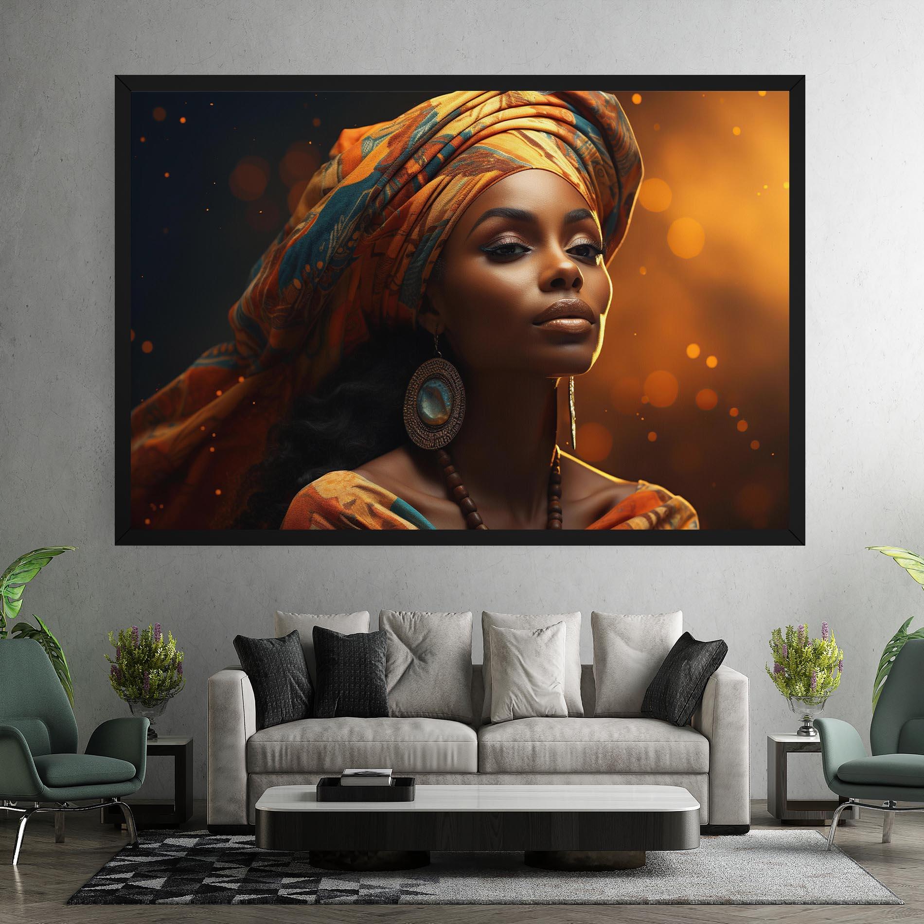 Tablou Canvas Fashion African Portrait mockup 7