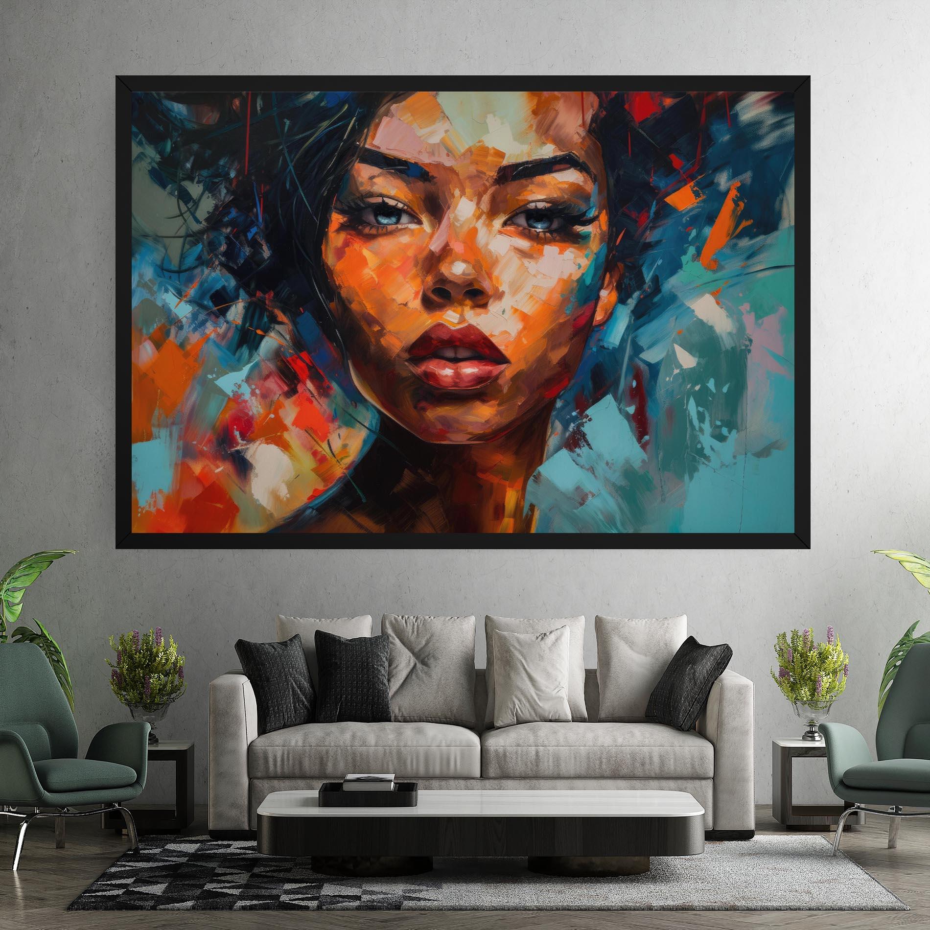 Tablou Canvas Intense Fiery Portrait mockup 7