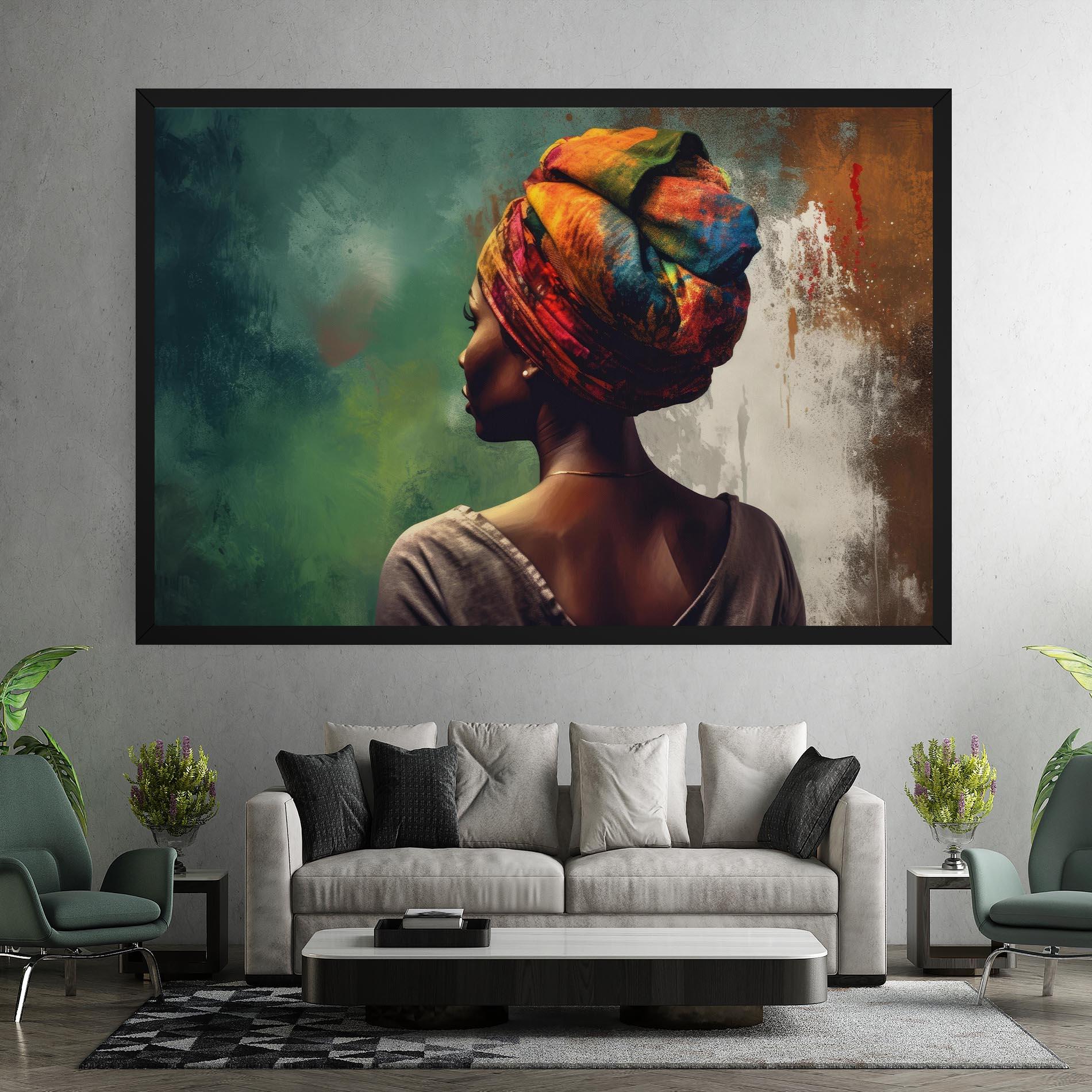 Tablou Canvas Yellow Turban Art mockup 7