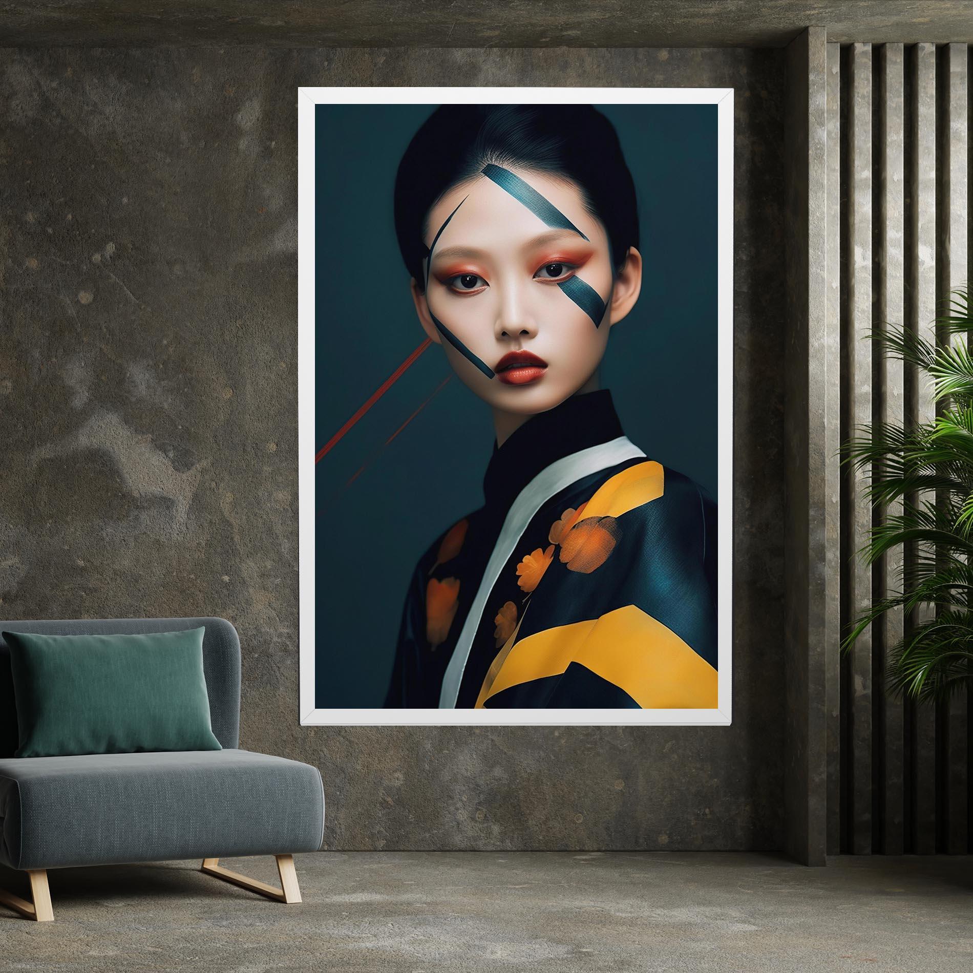 Tablou Canvas Asian Painted Woman mockup 7
