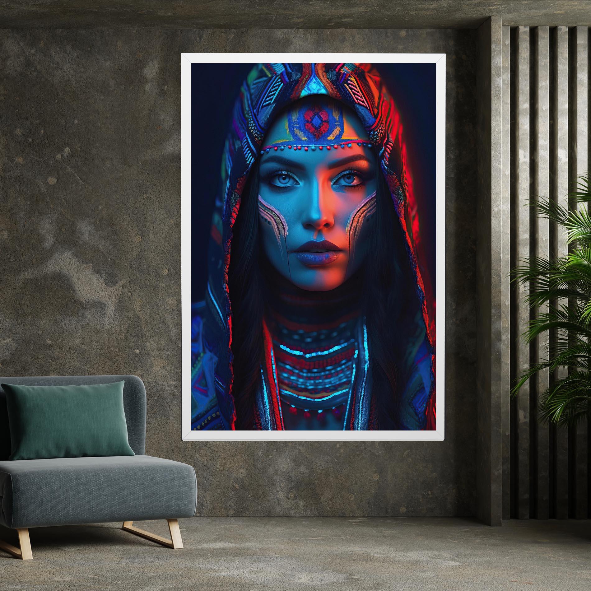 Tablou Canvas Blue Red Light Hood mockup 7