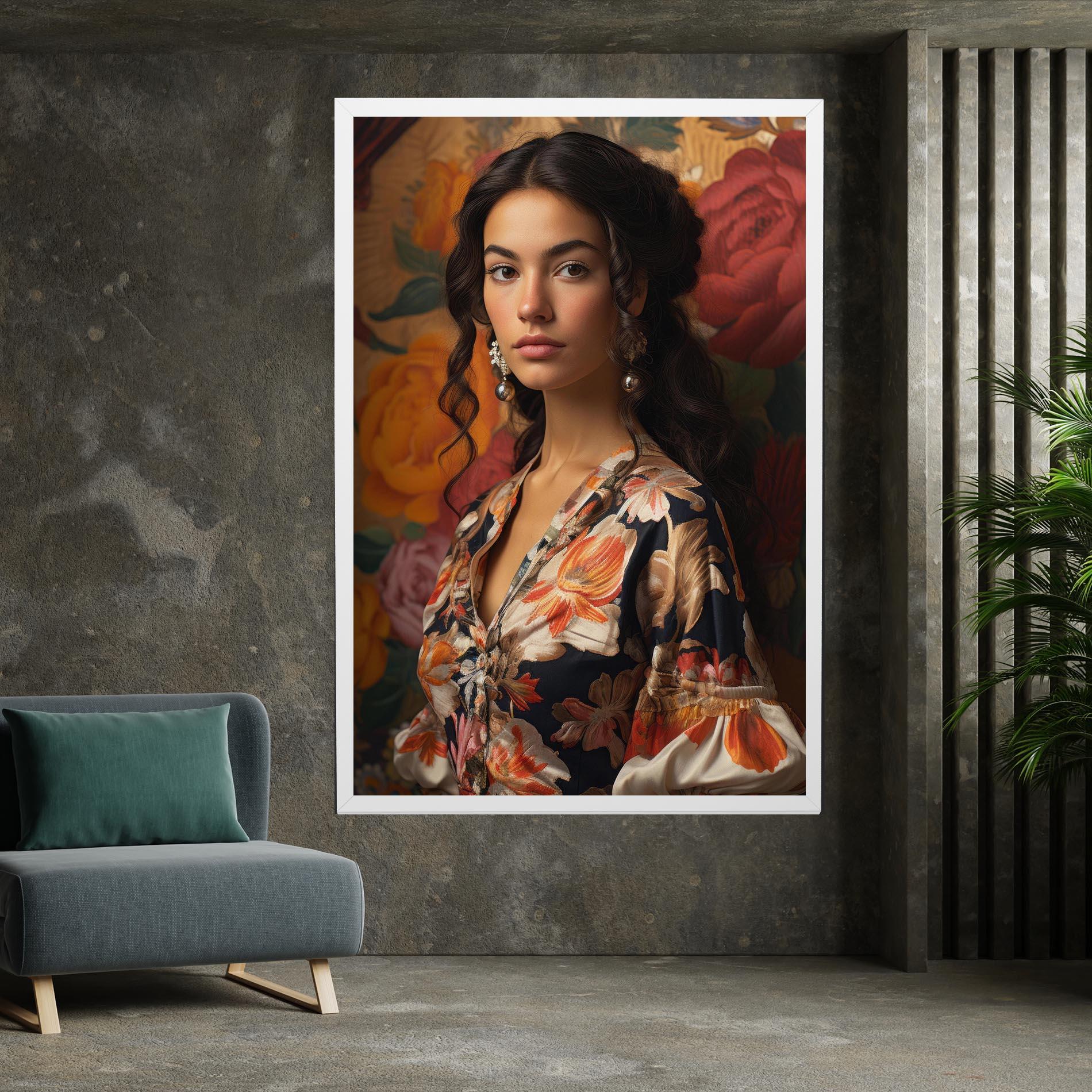 Tablou Canvas Floral Dress Lady mockup 7