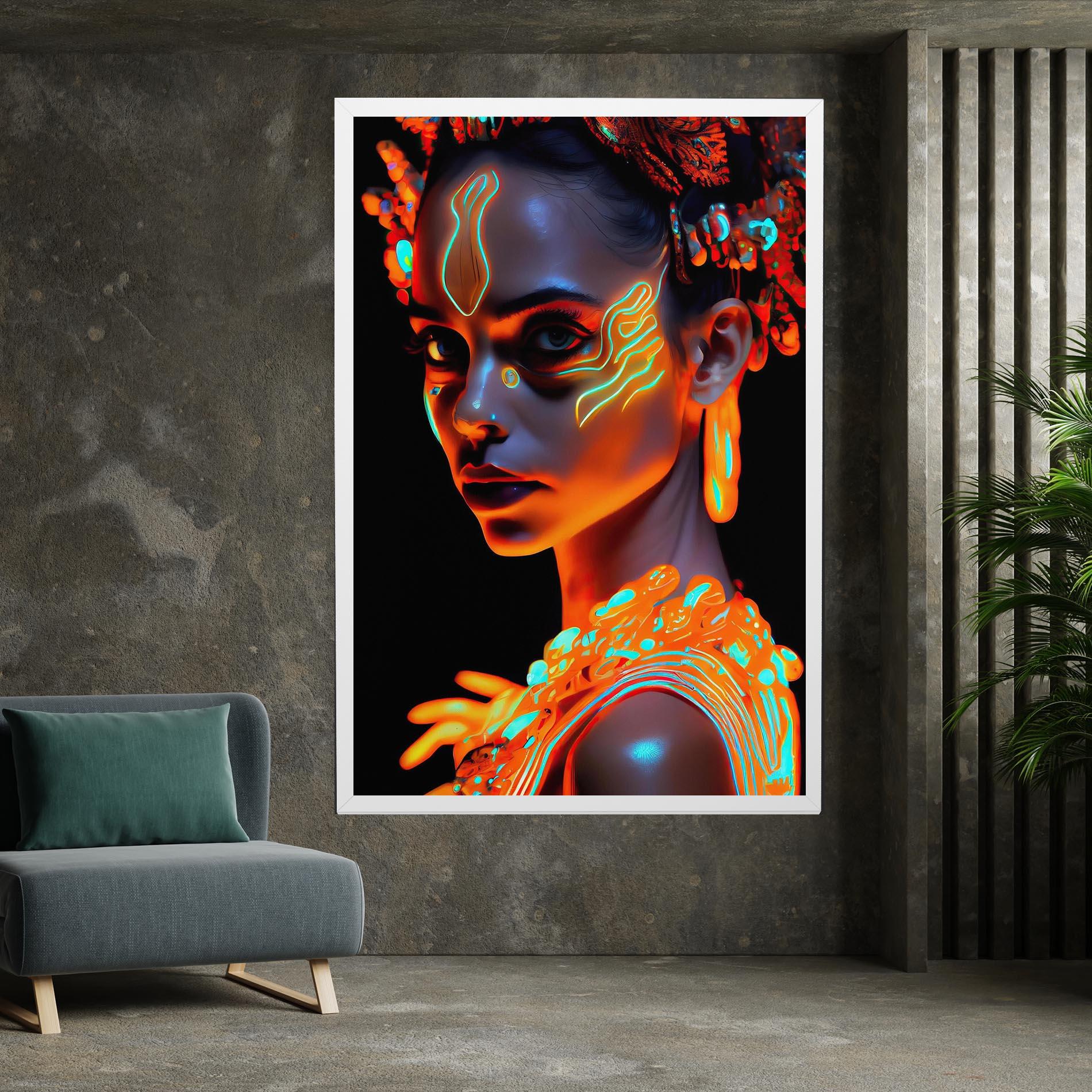 Tablou Canvas Glowing Face Paint mockup 7
