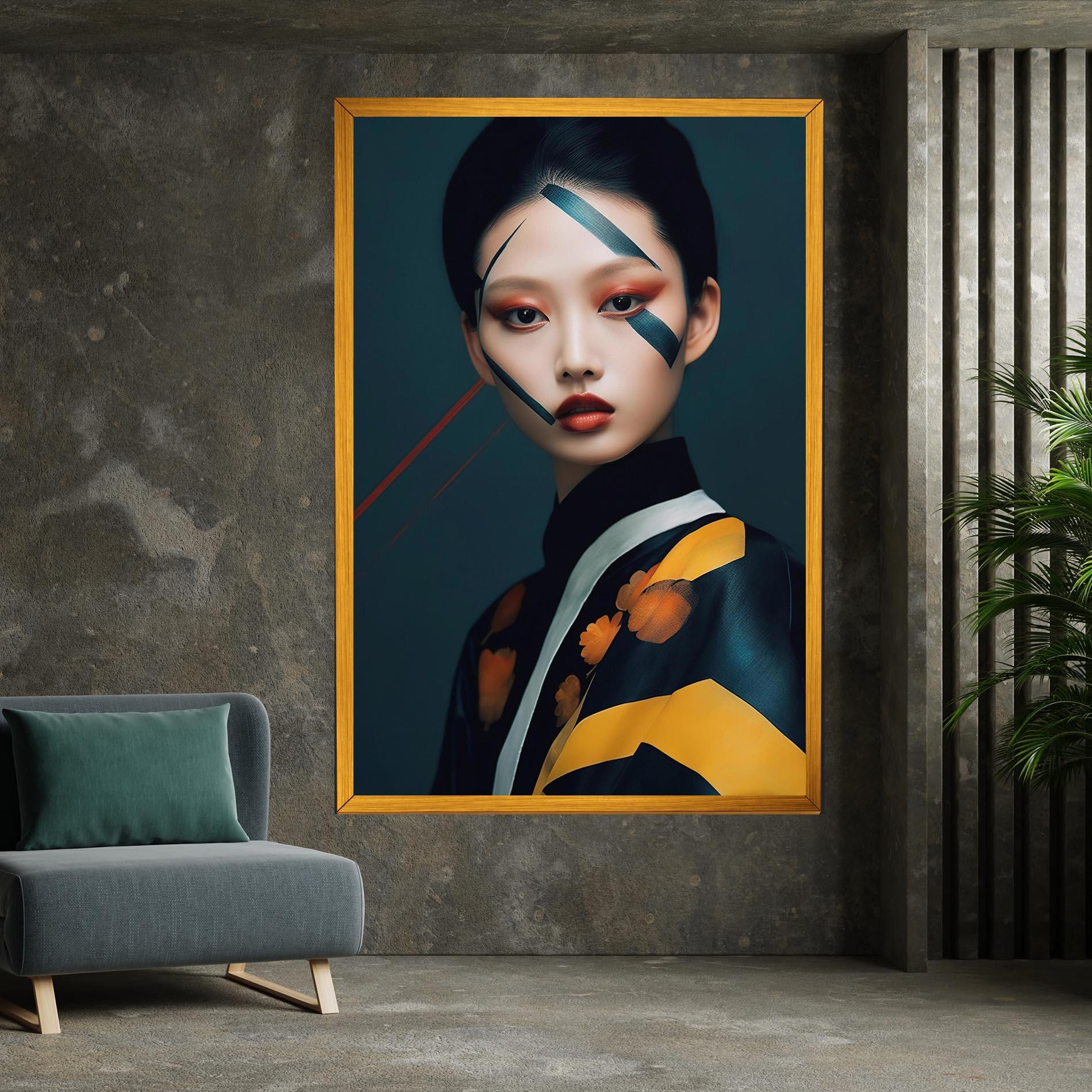 Tablou Canvas Asian Painted Woman mockup 7