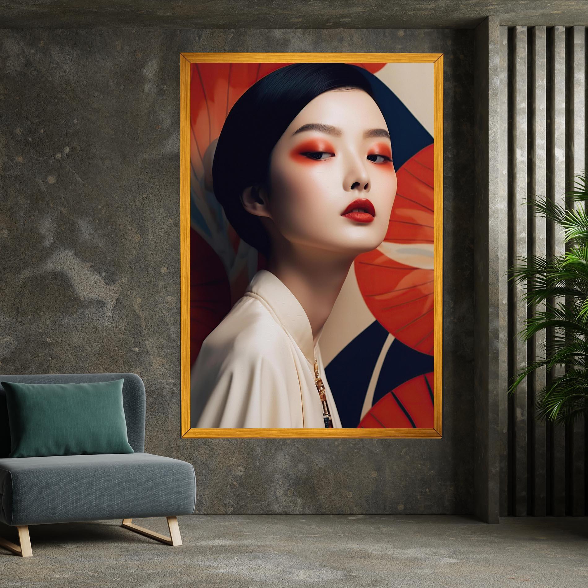 Tablou Canvas Asiatic Red Lips mockup 7