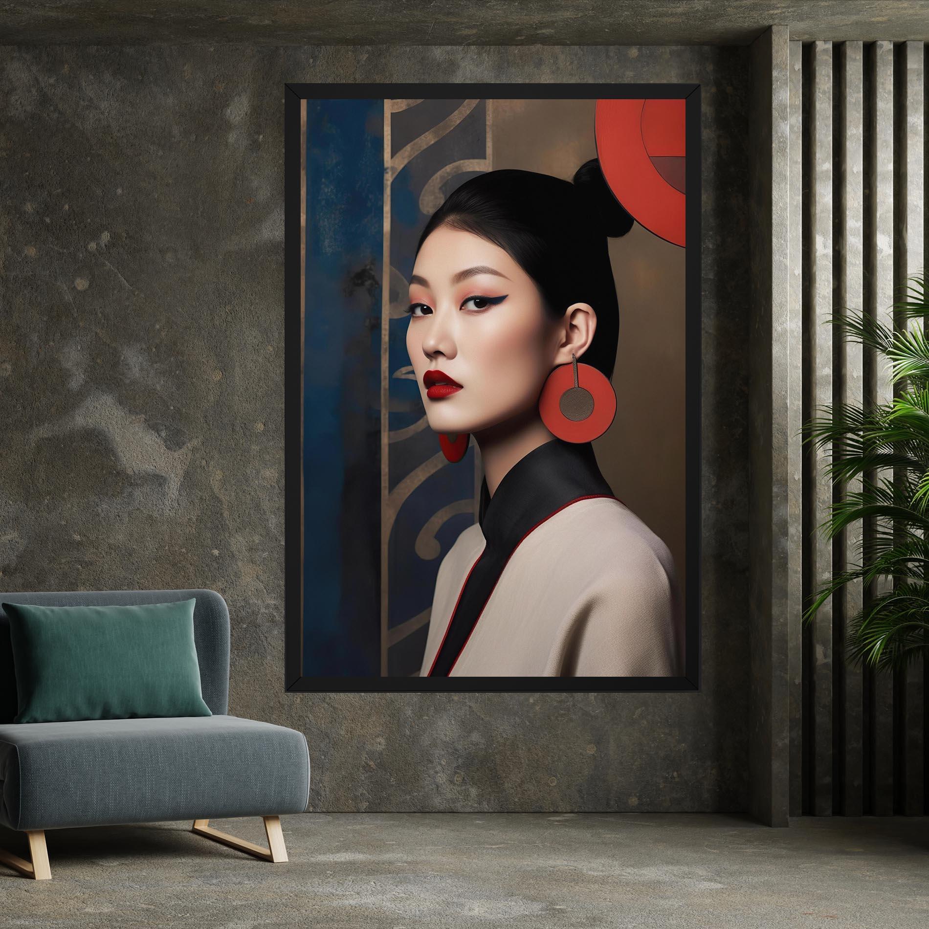 Tablou Canvas Asian Big Earrings mockup 7