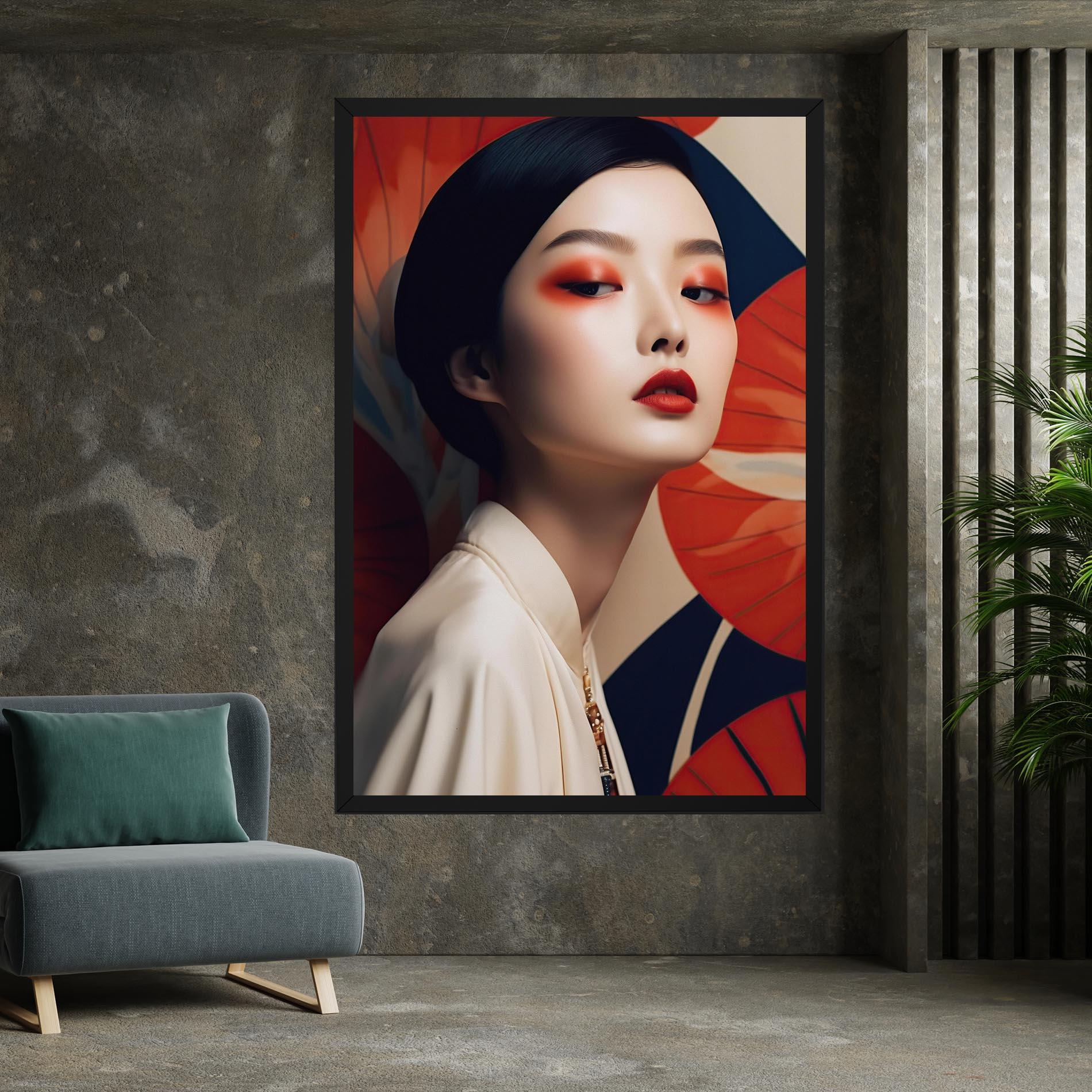 Tablou Canvas Asiatic Red Lips mockup 7