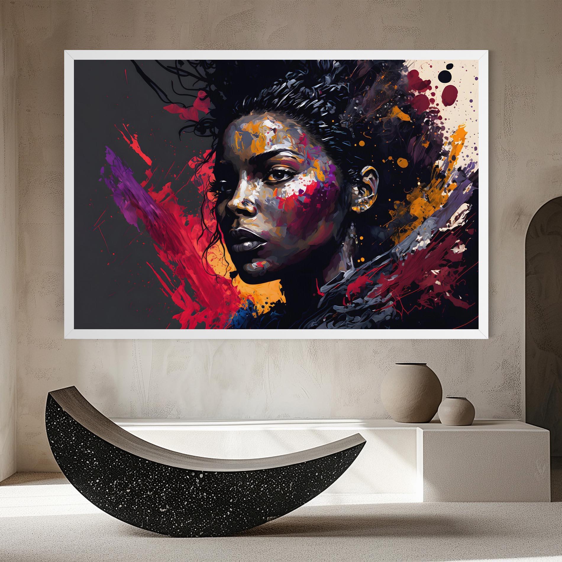 Tablou Canvas African Woman Splash mockup 8