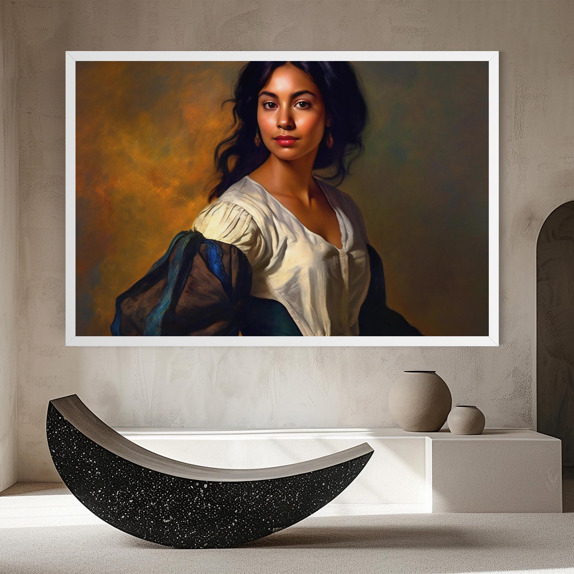 Tablou Canvas Beautiful Brunette Art mockup 8